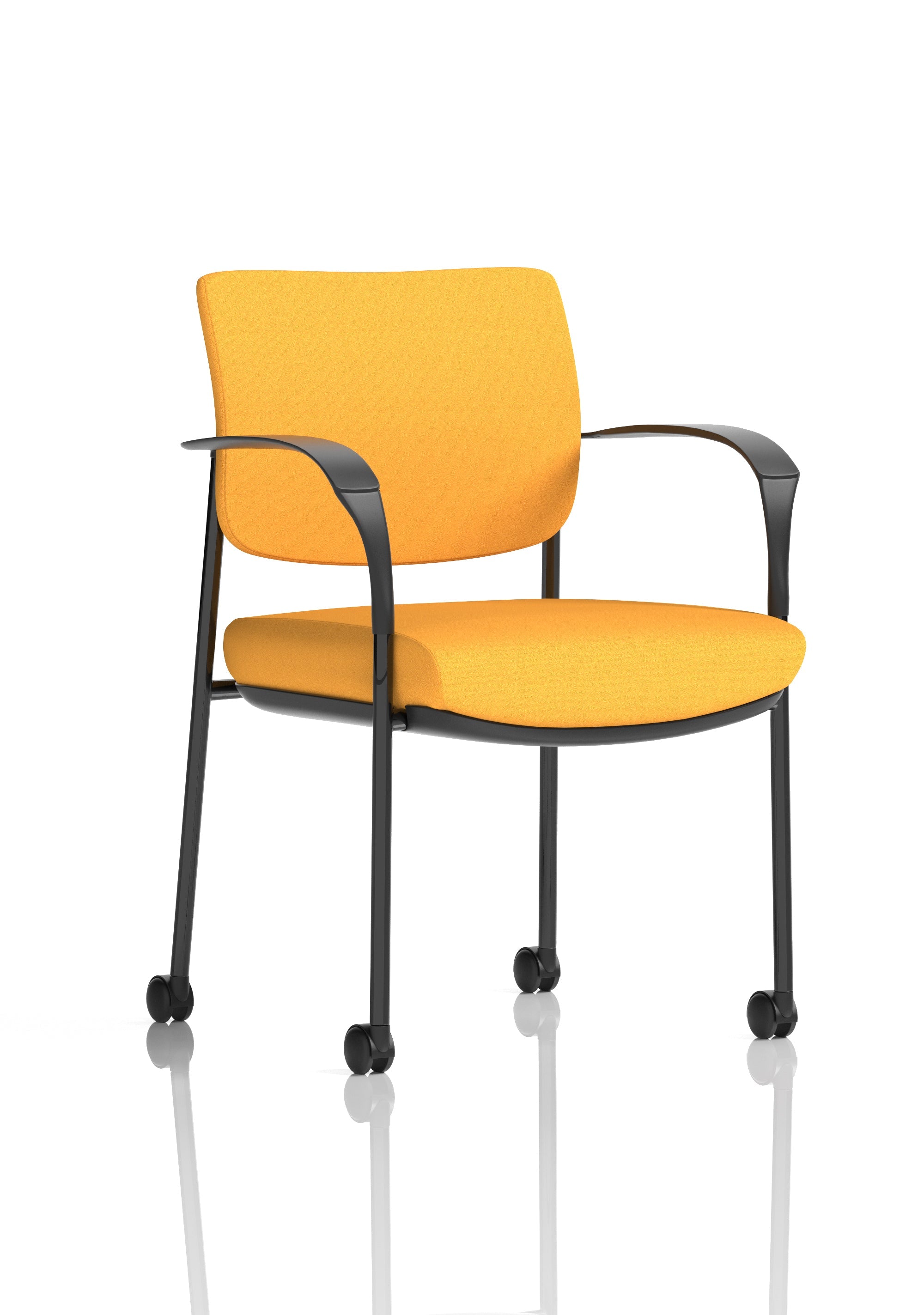 Brunswick Deluxe Medium Back Visitor Office Chair with Arms with Castors
