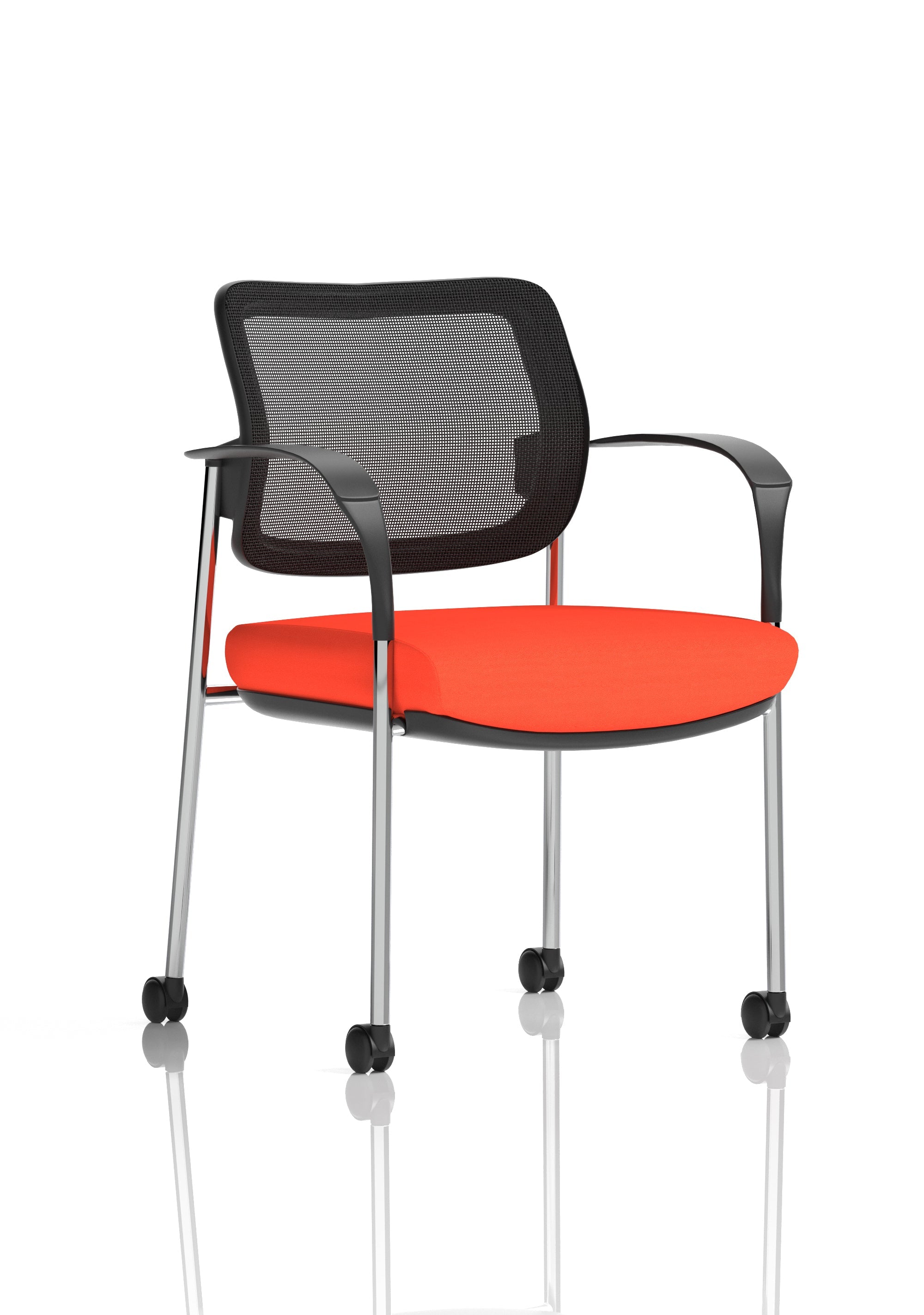 Brunswick Deluxe Medium Back Visitor Office Chair with Arms with Castors