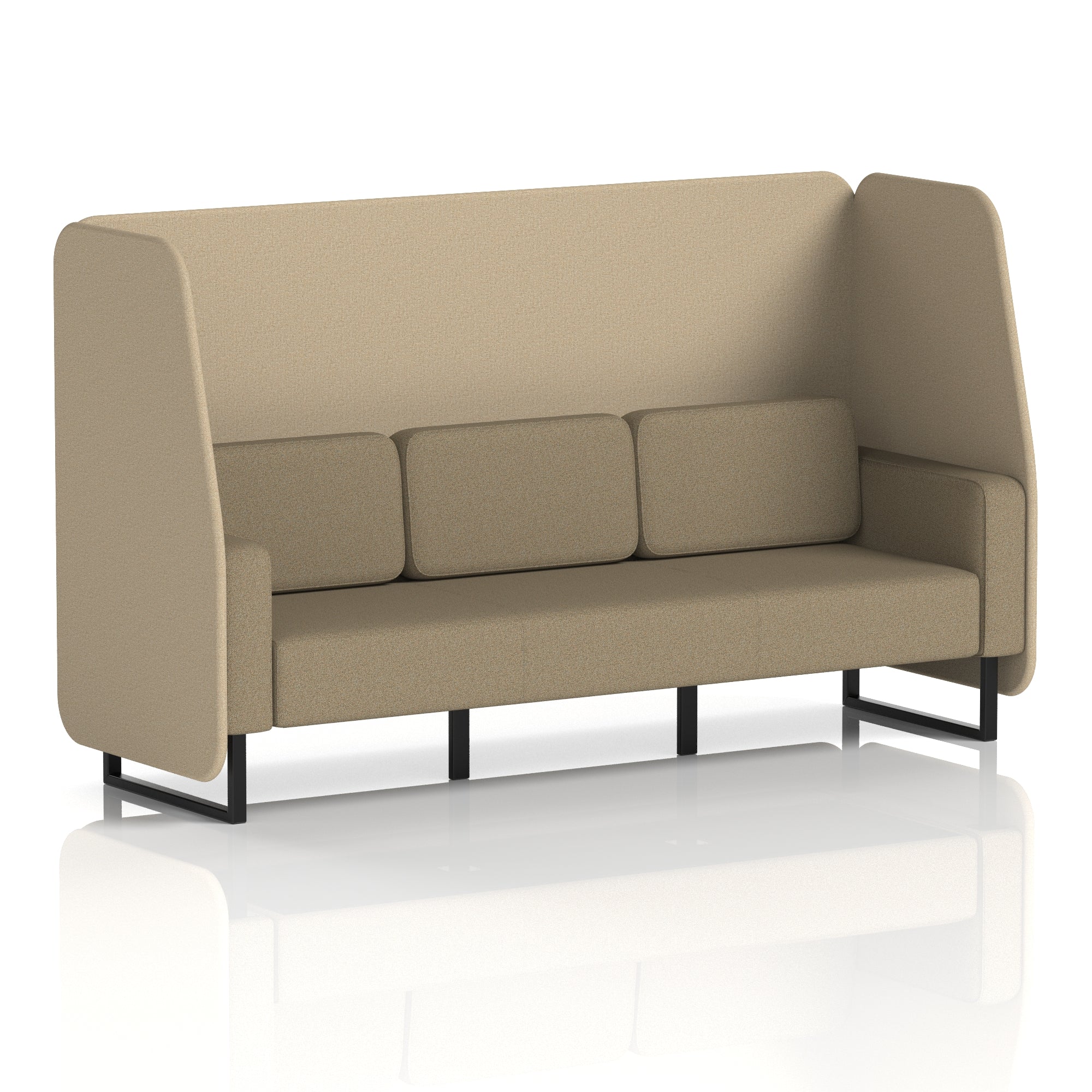 Brixworth Open Booth With Black Legs in Two Tone
