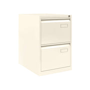 Bisley 2 Drawer Contract Steel Filing Cabinet | Chalk White