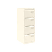 Bisley 4 Drawer Contract Steel Filing Cabinet | Chalk White