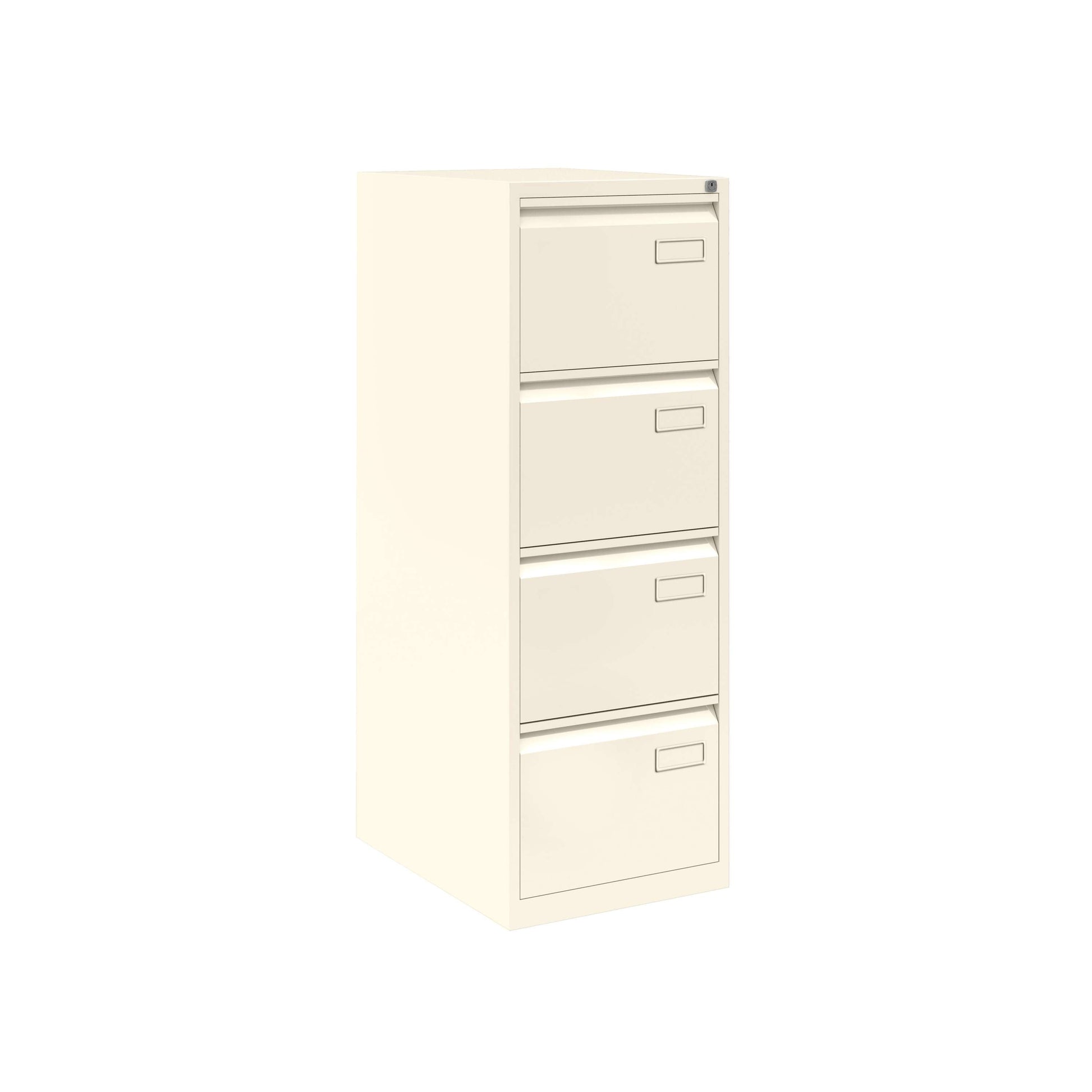 Bisley 4 Drawer Contract Steel Filing Cabinet | Chalk White