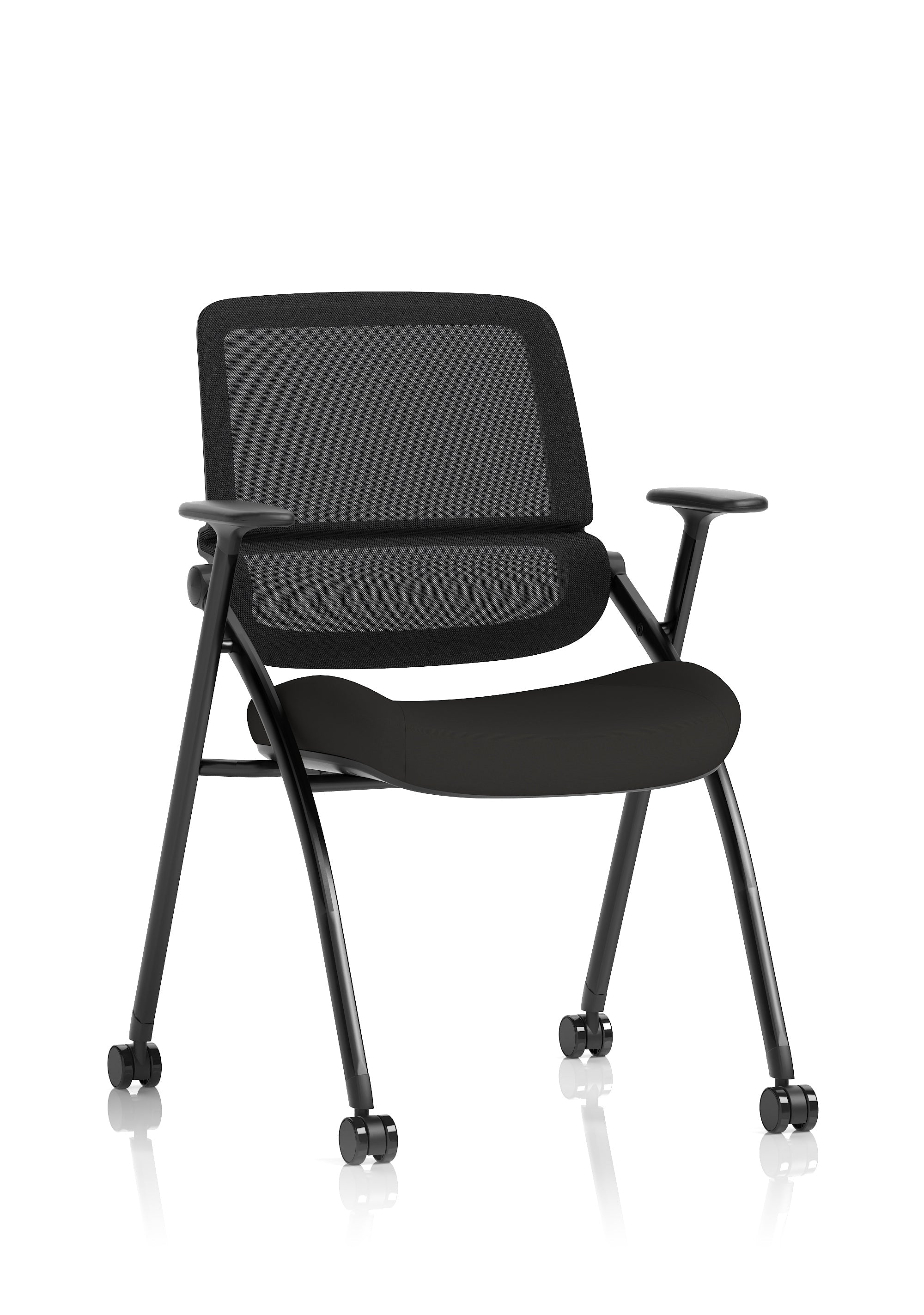 Black Friday - Capra Mesh Back Folding Office Training Chair With Sliding Arms