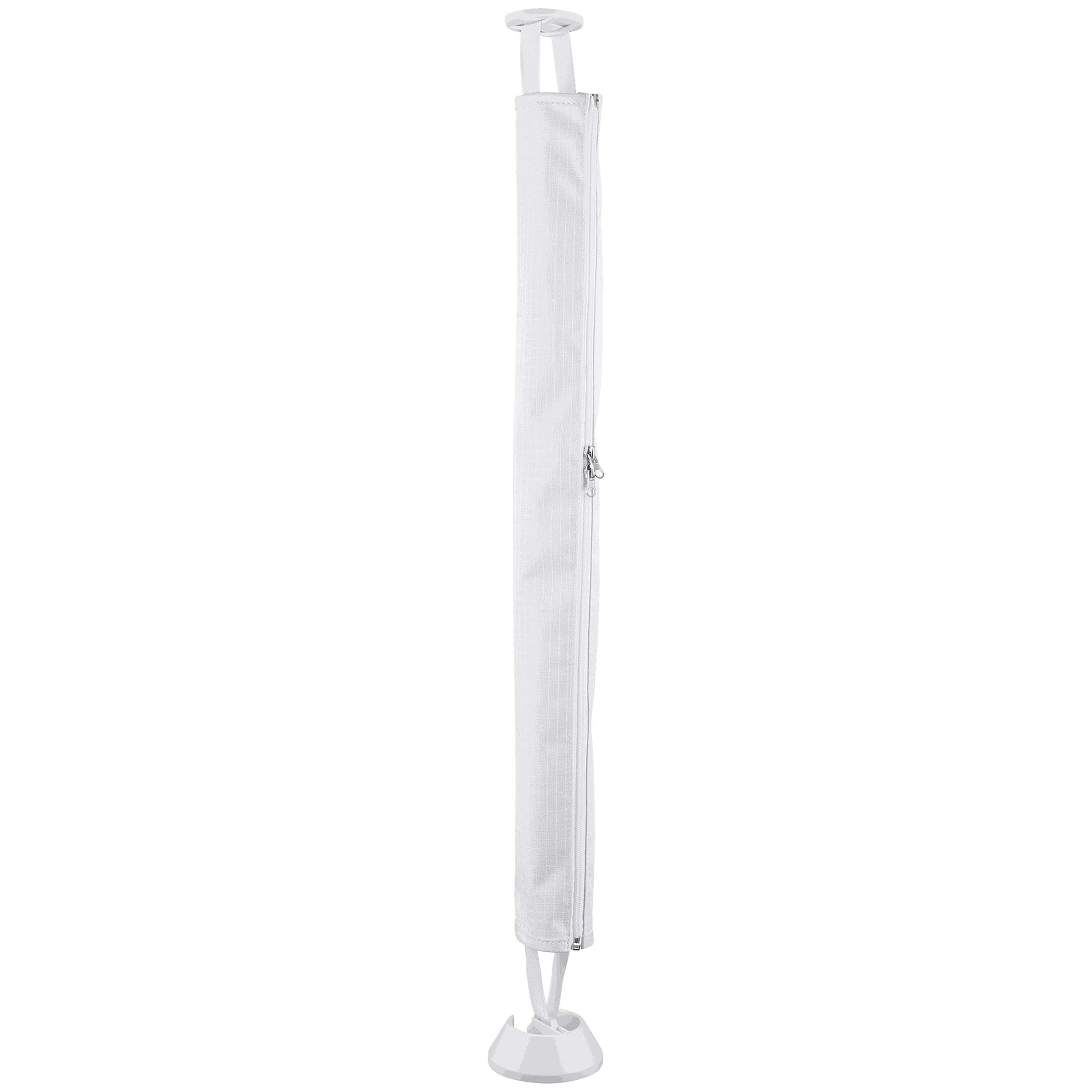 Fabric Cable Spine With Zip & Weighted Base White 750H