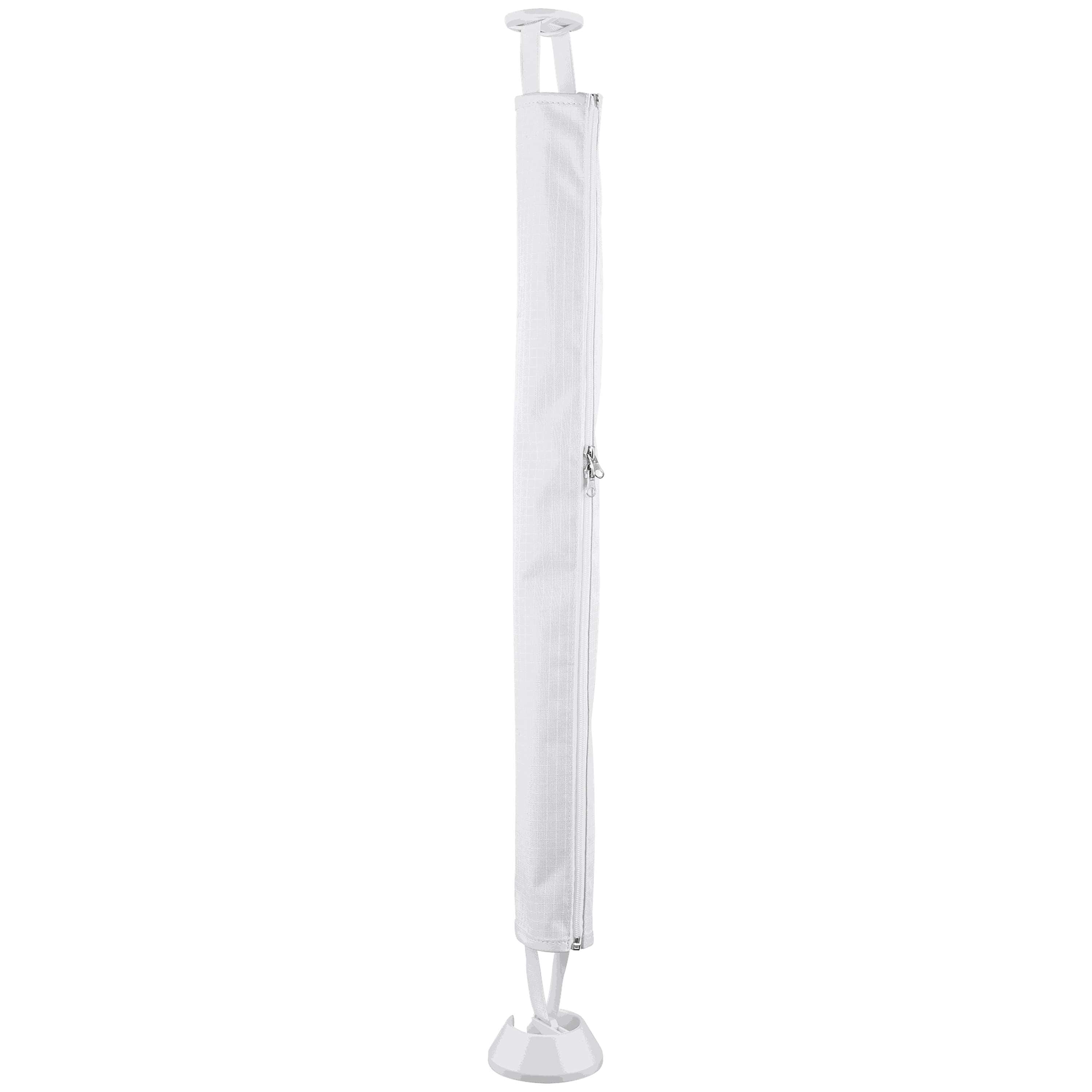 Fabric Cable Spine With Zip & Weighted Base White 750H