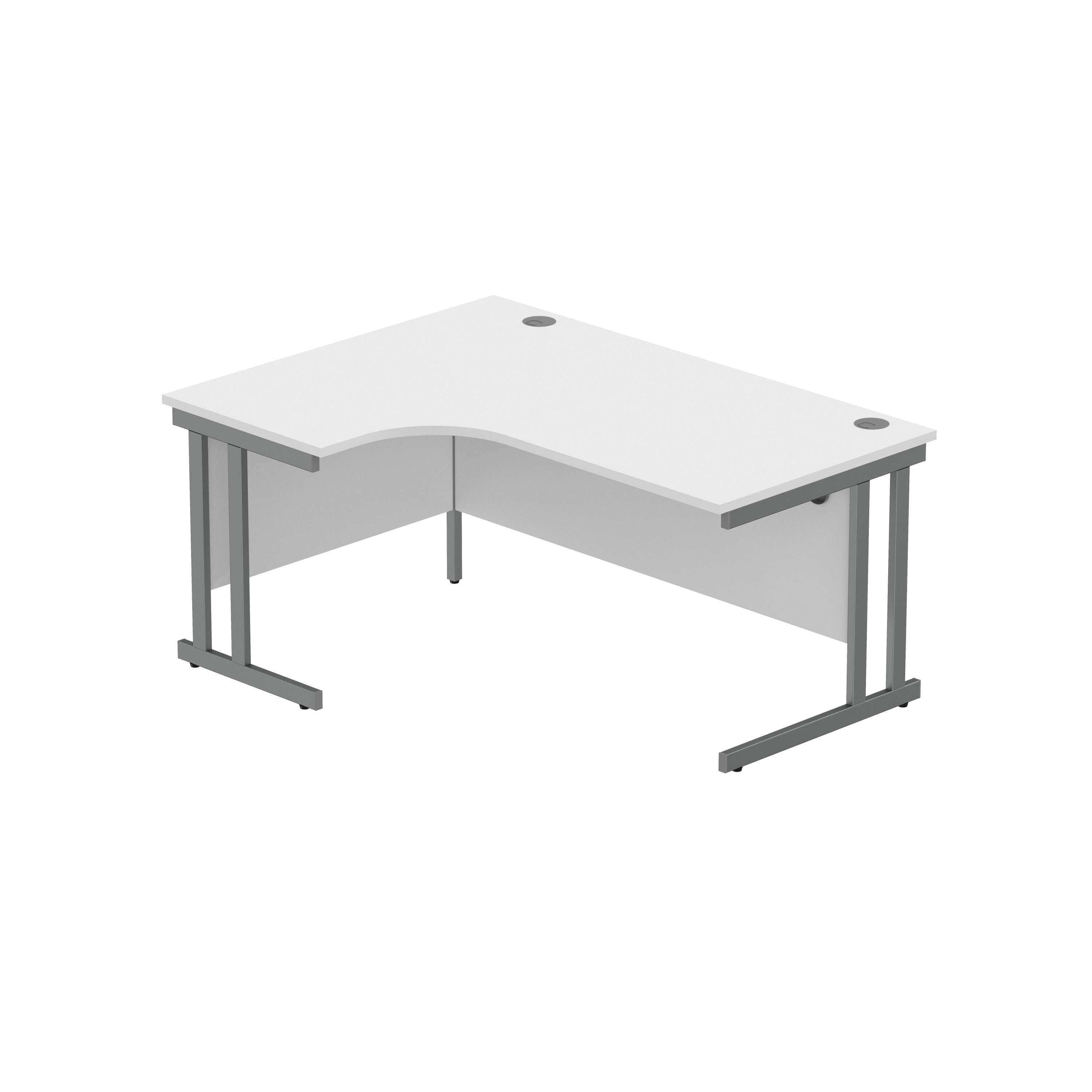 Office Left Hand Corner Desk with Steel Double Upright Cantilever Frame (FSC)