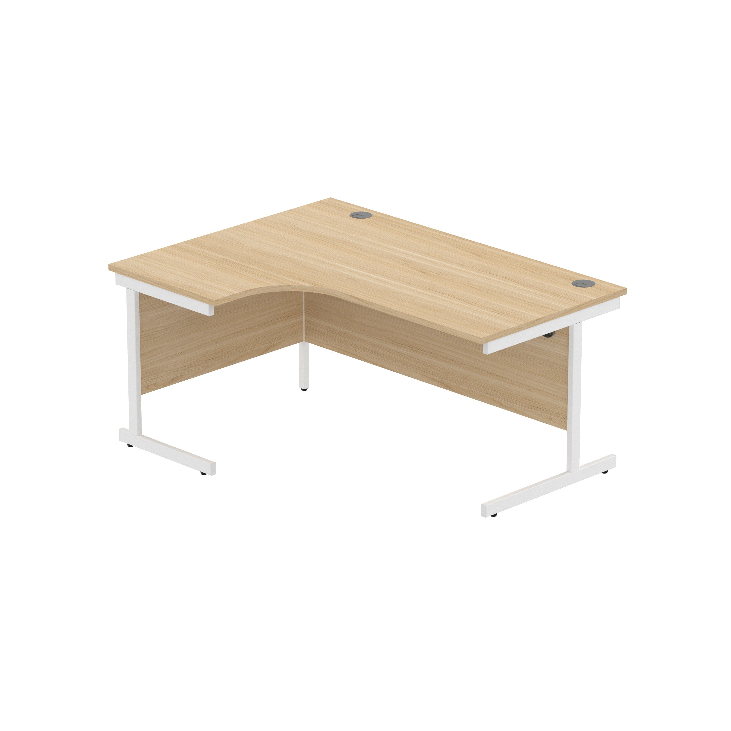 Office Left Hand Corner Desk with Steel Single Upright Cantilever Frame (FSC)