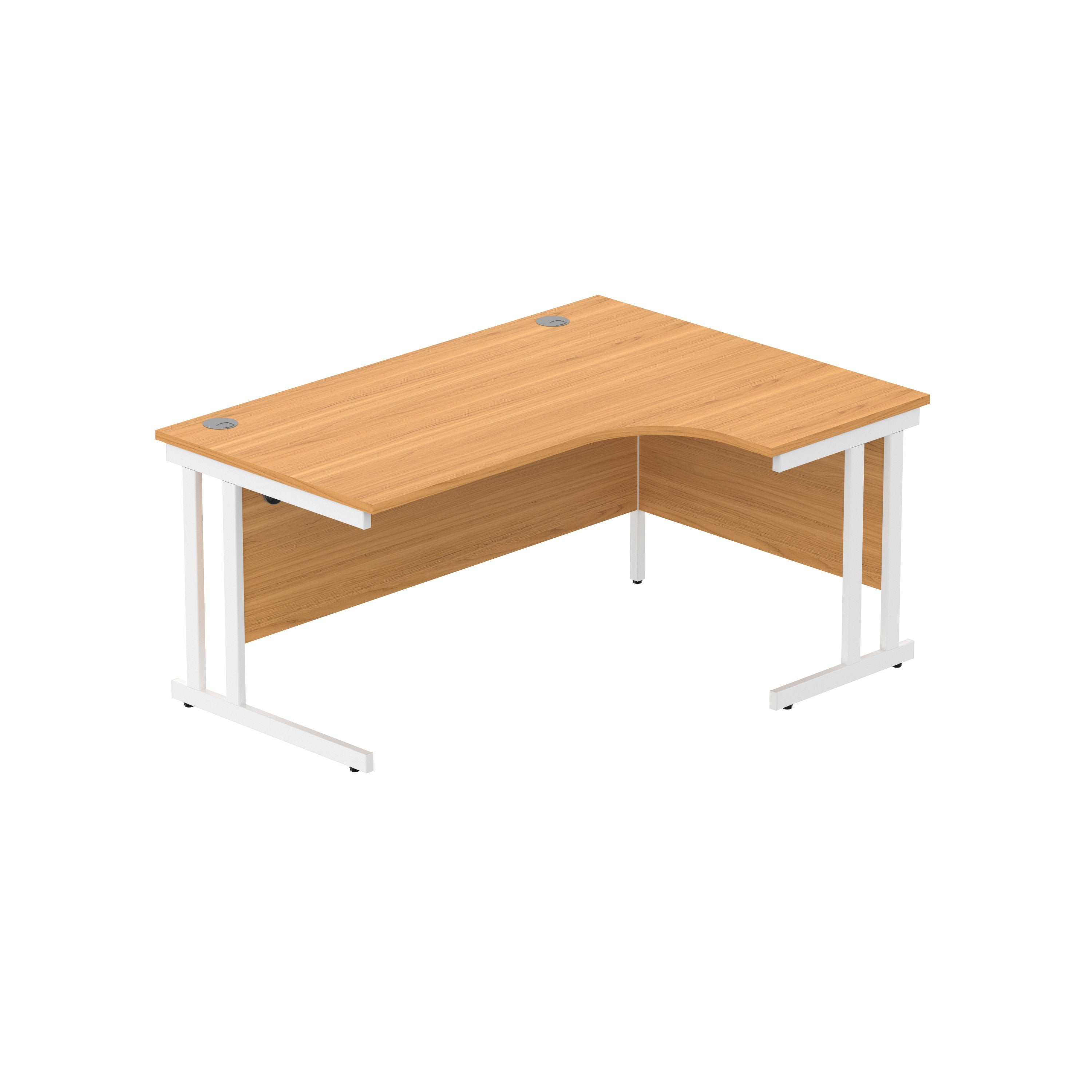 Office Right Hand Corner Desk with Steel Double Upright Cantilever Frame (FSC)