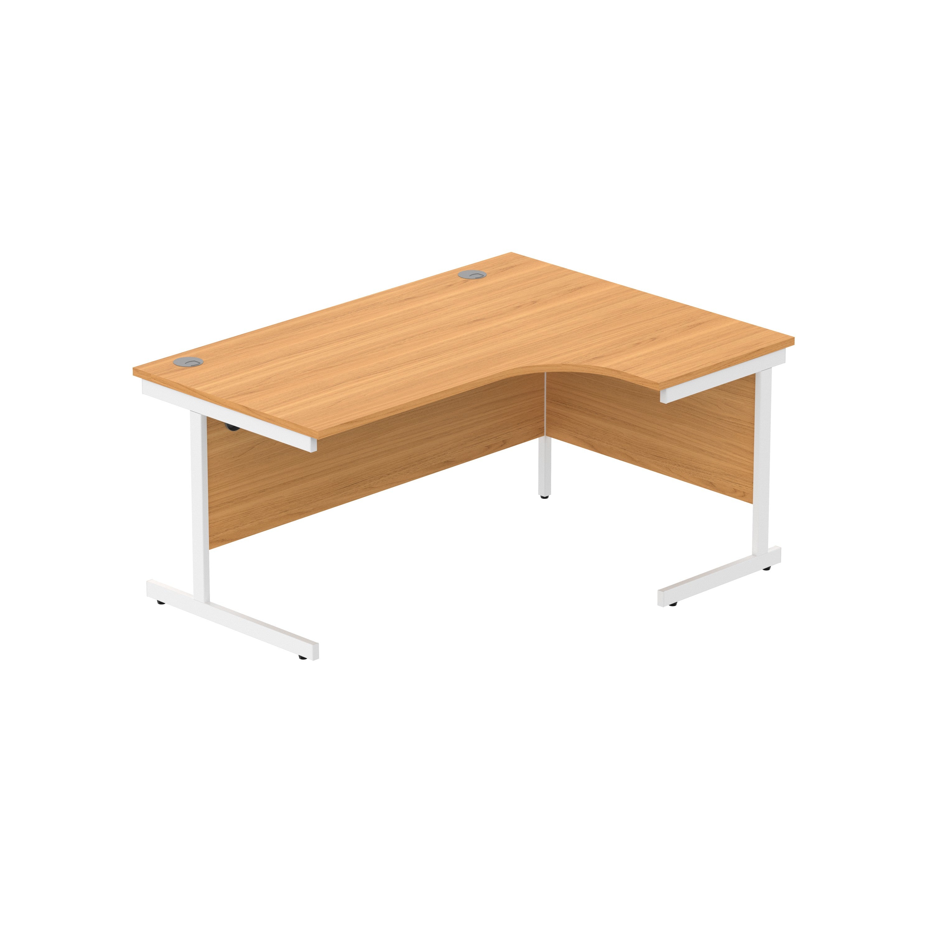 Office Right Hand Corner Desk with Steel Single Upright Cantilever Frame (FSC)