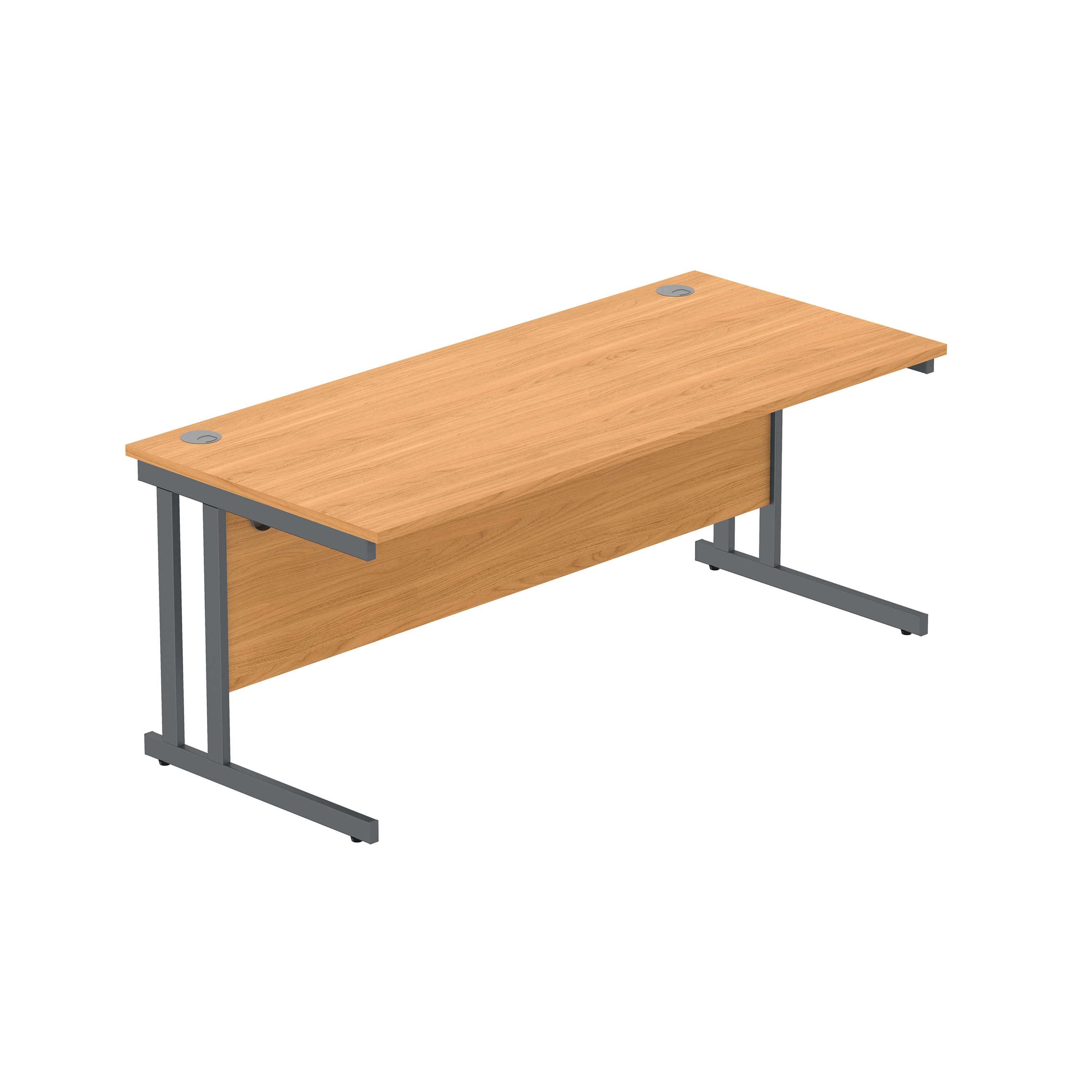 Office Rectangular Desk with Steel Double Upright Cantilever Frame (FSC) 1600 - 1800
