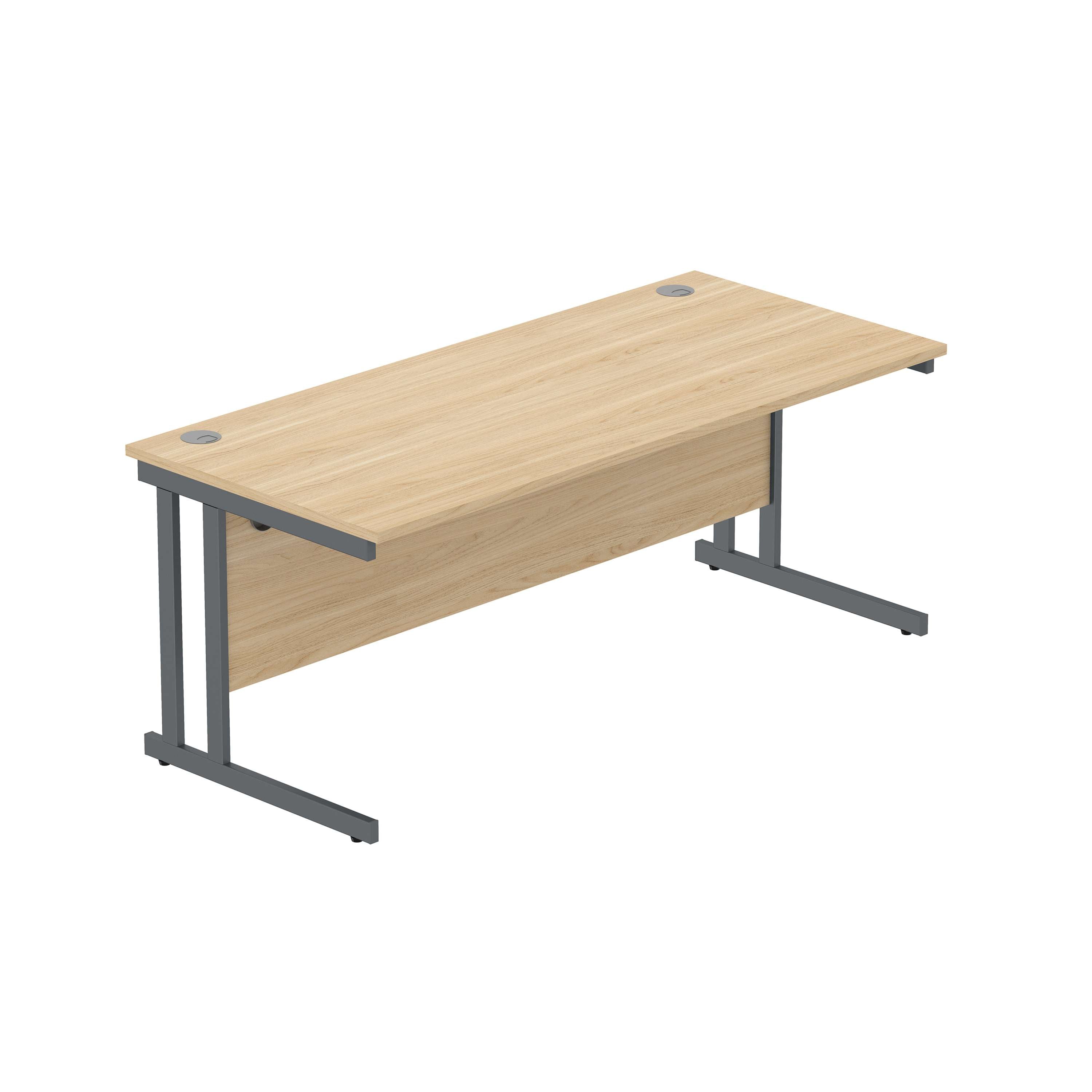 Office Rectangular Desk with Steel Double Upright Cantilever Frame (FSC) 1600 - 1800