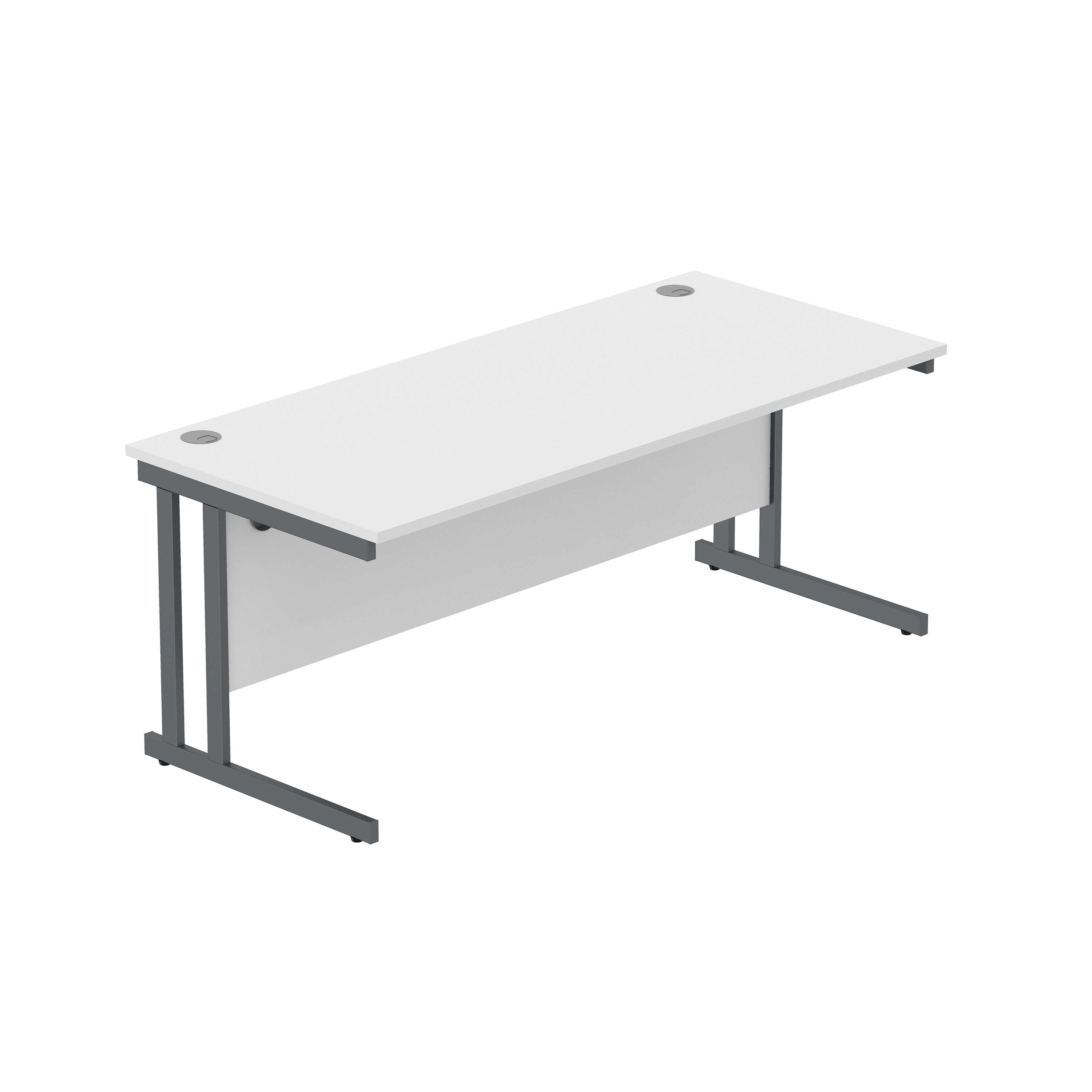 Office Rectangular Desk with Steel Double Upright Cantilever Frame (FSC) 1600 - 1800
