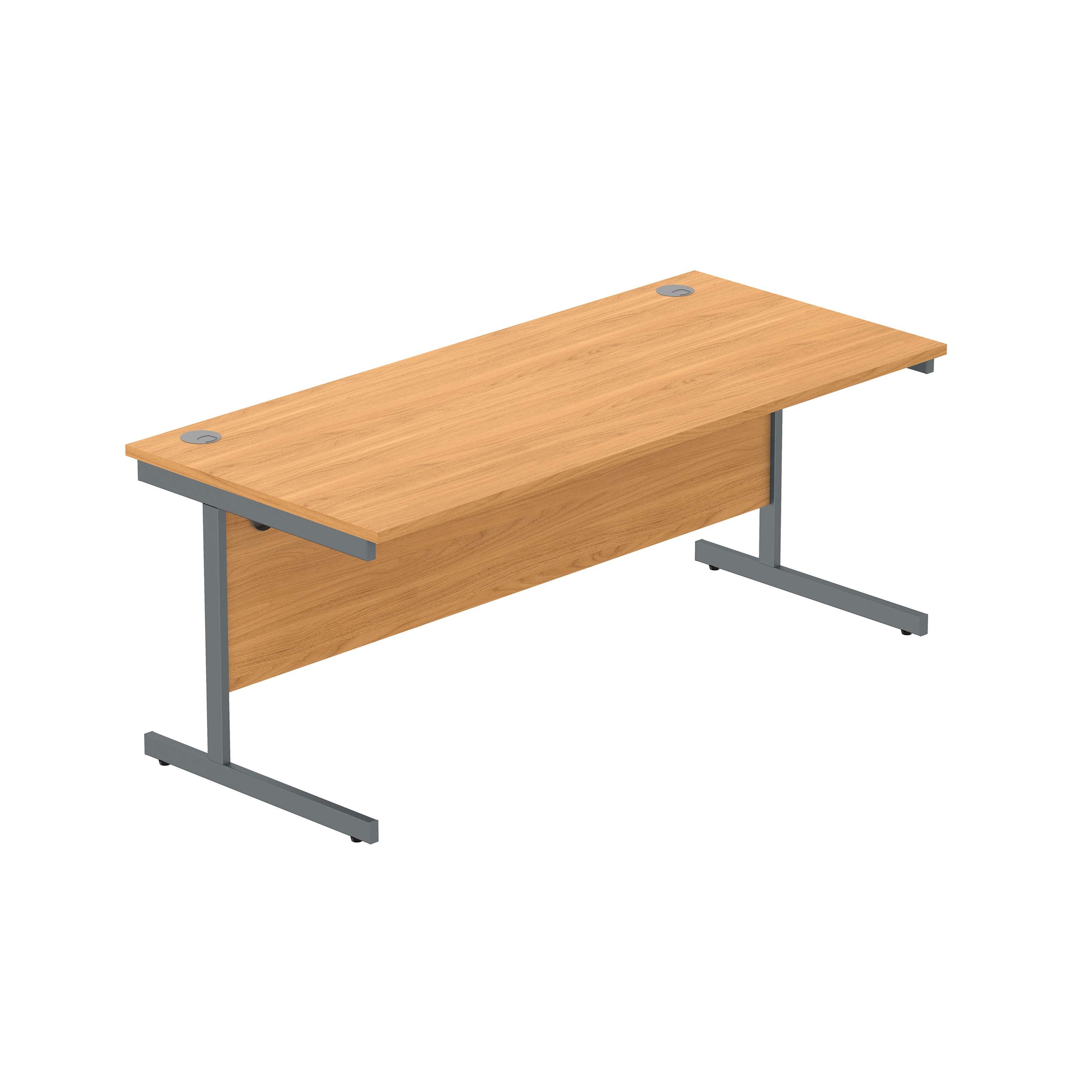 Office Rectangular Desk with Steel Single Upright Cantilever Frame (FSC) 1800