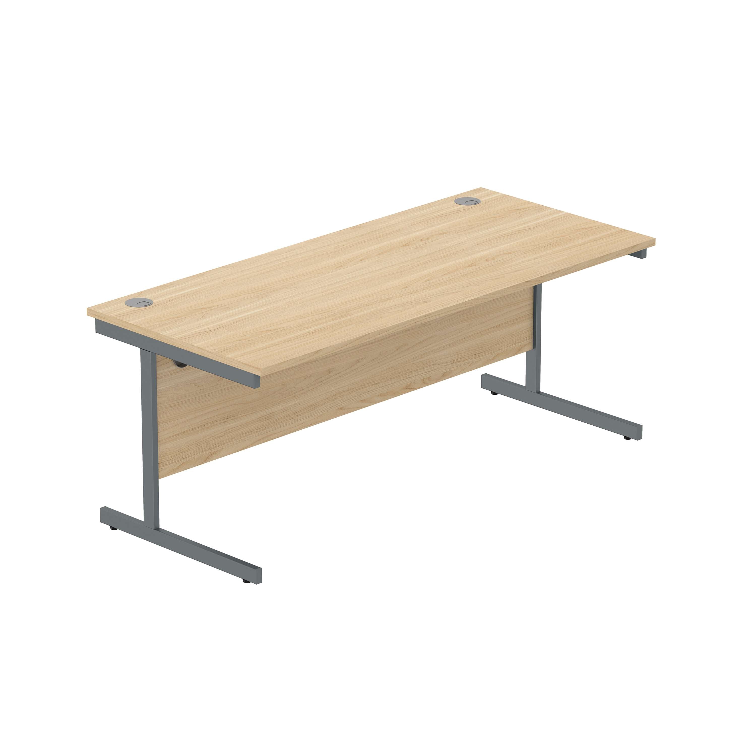 Office Rectangular Desk with Steel Single Upright Cantilever Frame (FSC) 1800