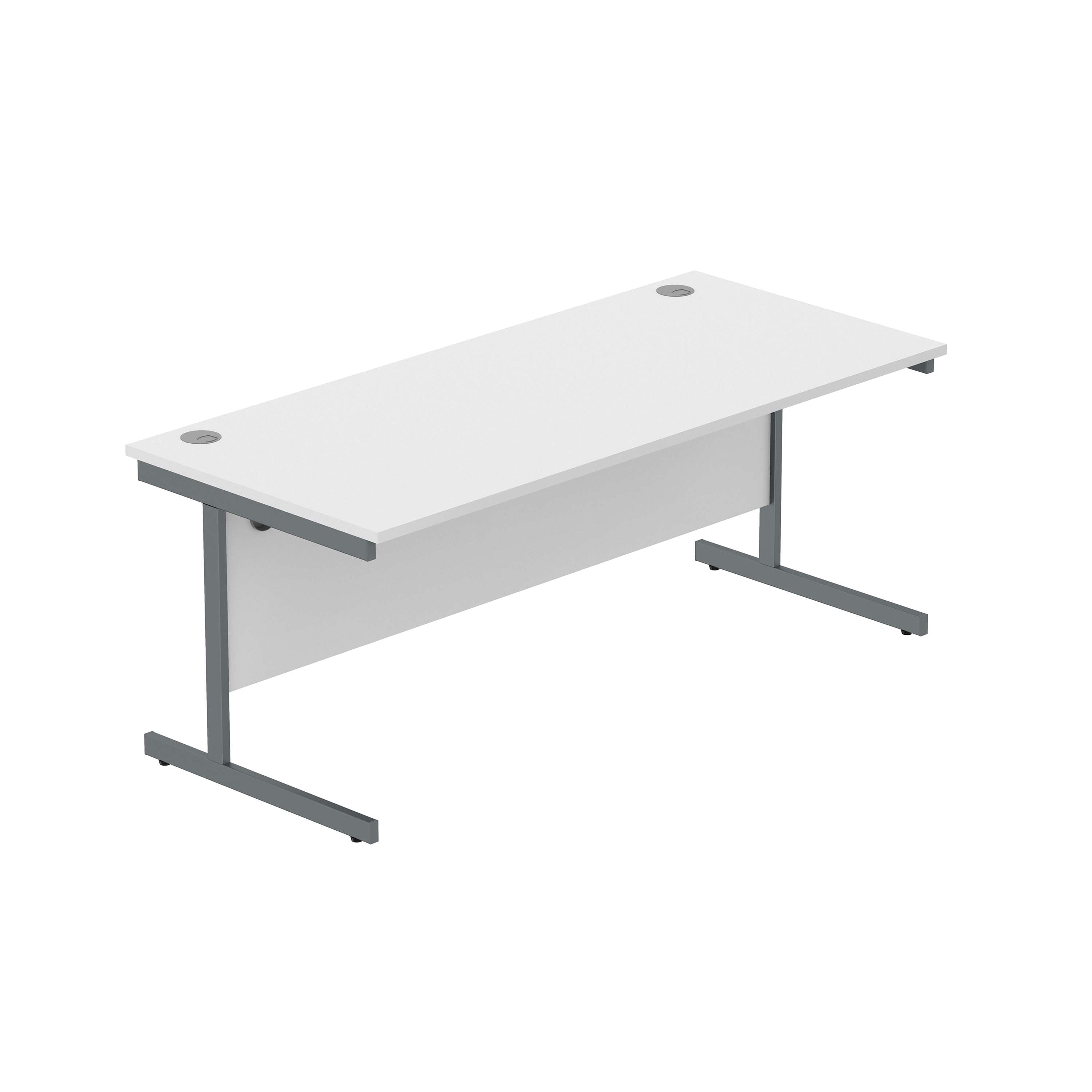 Office Rectangular Desk with Steel Single Upright Cantilever Frame (FSC) 1800