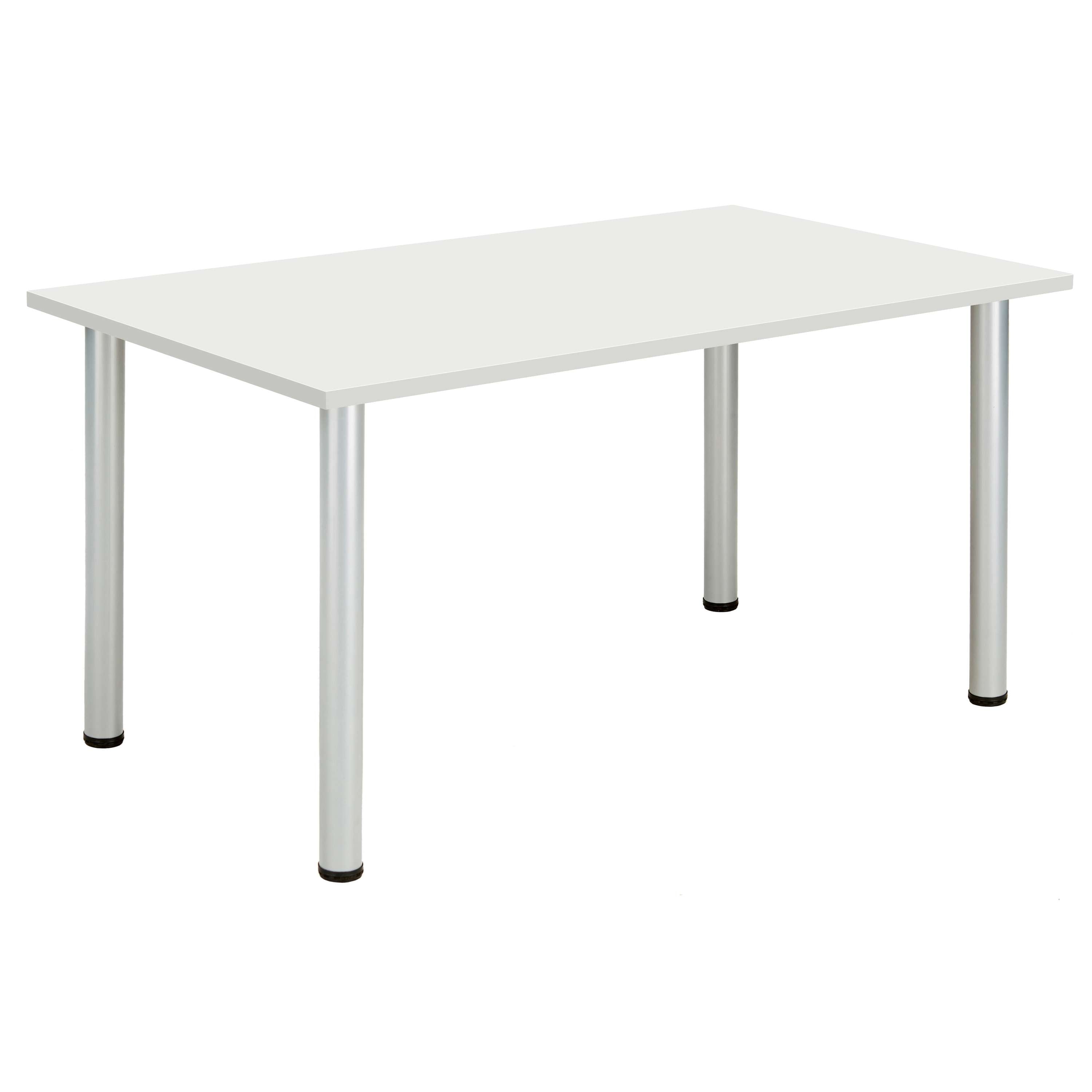 Core Pole Leg Rectangular Meeting Table (Fsc) | 1400X800 |  Arctic White