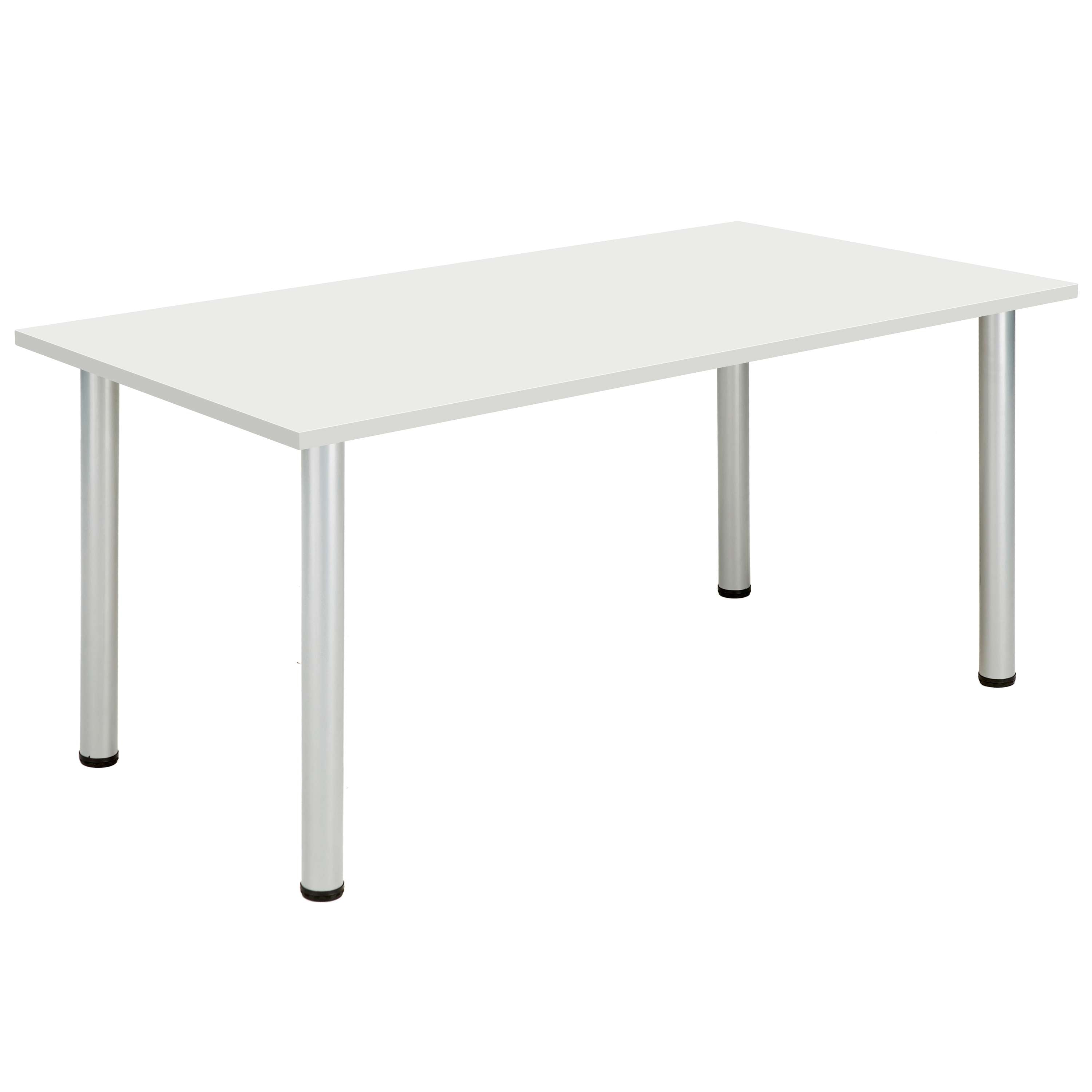 Core Pole Leg Rectangular Meeting Table (Fsc) | 1600X800 |  Arctic White