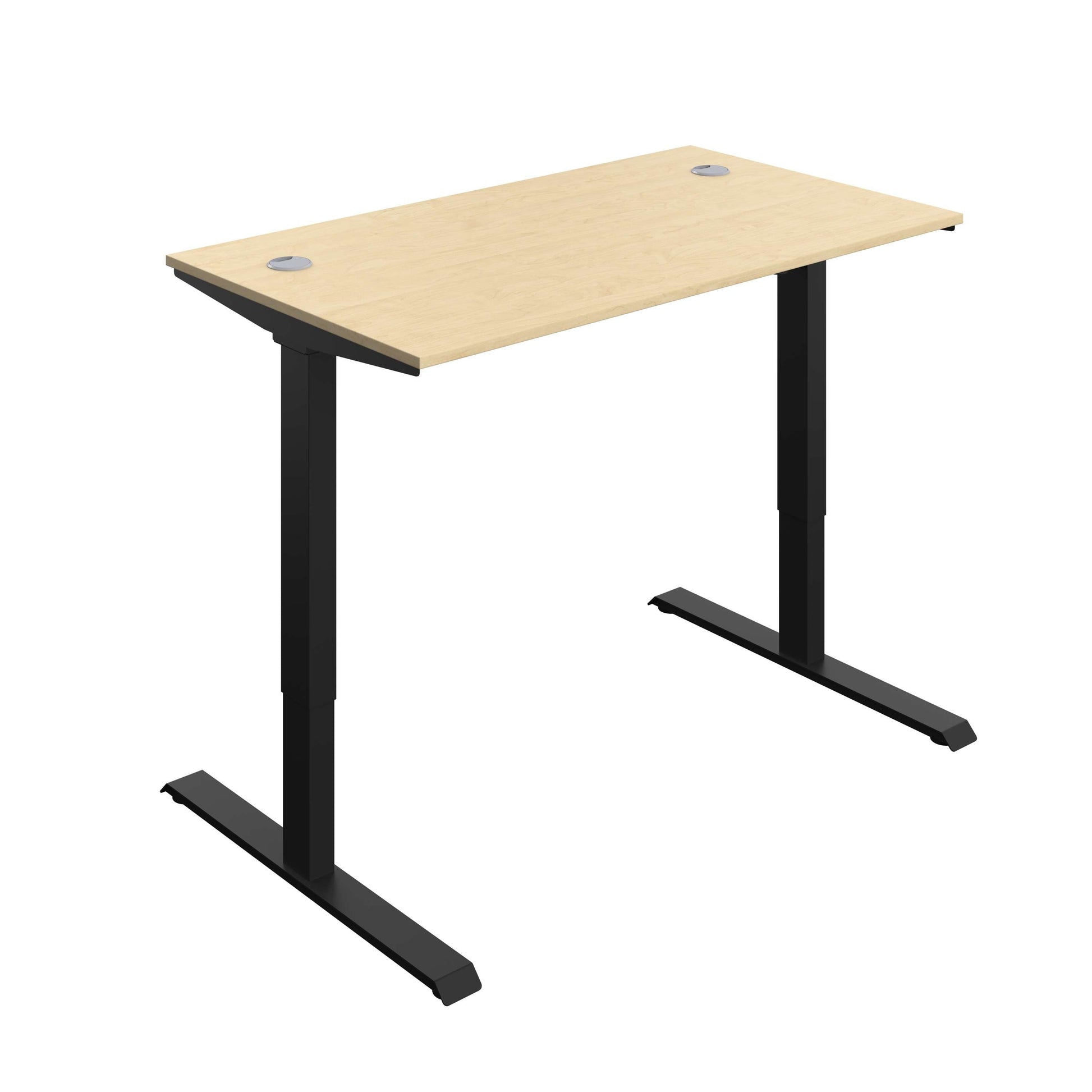Economy Single Motor Sit Stand Desk (FSC) | 1400 X 800 | Maple/Black