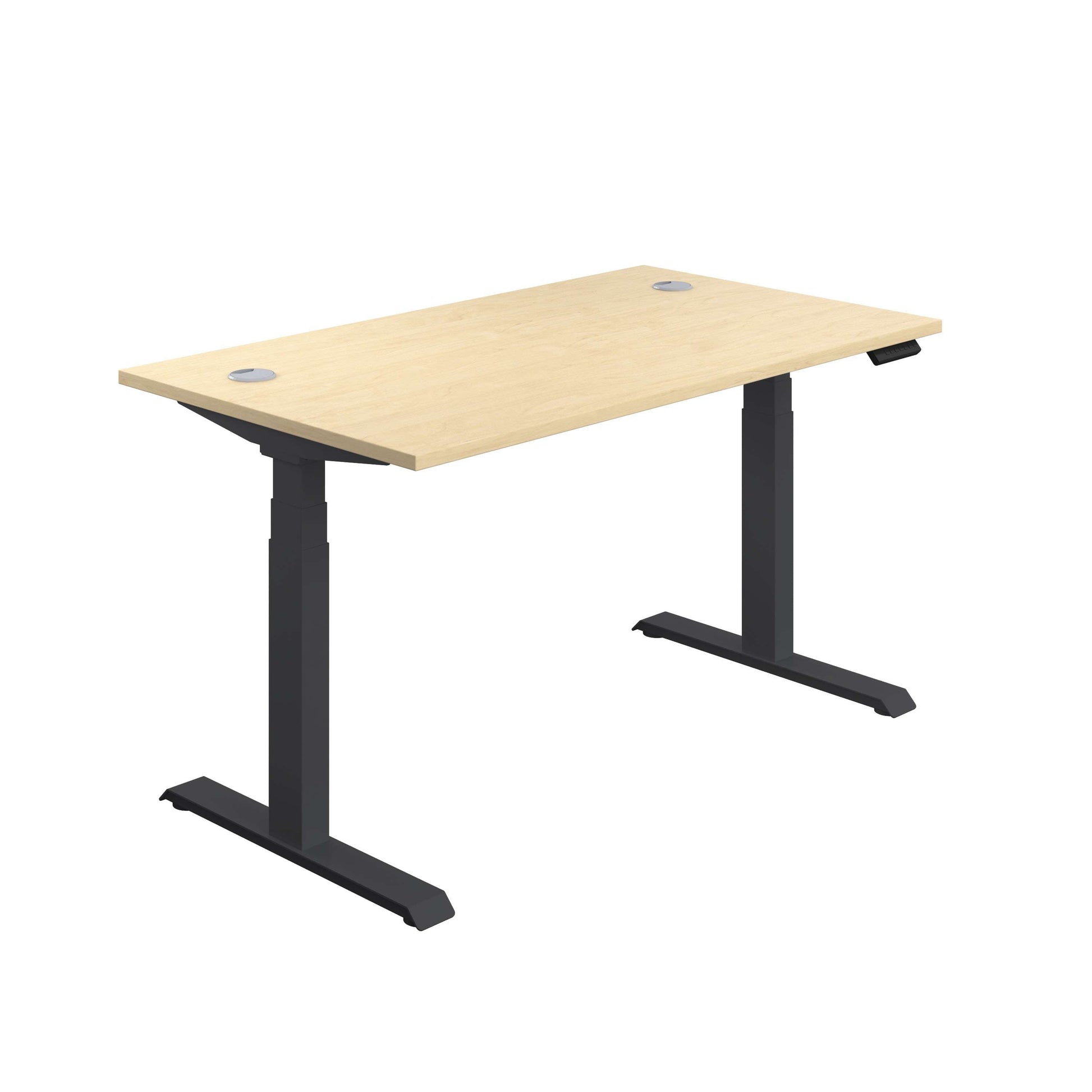 Economy Sit Stand Desk (FSC) | 1400 X 800 | Maple/Black
