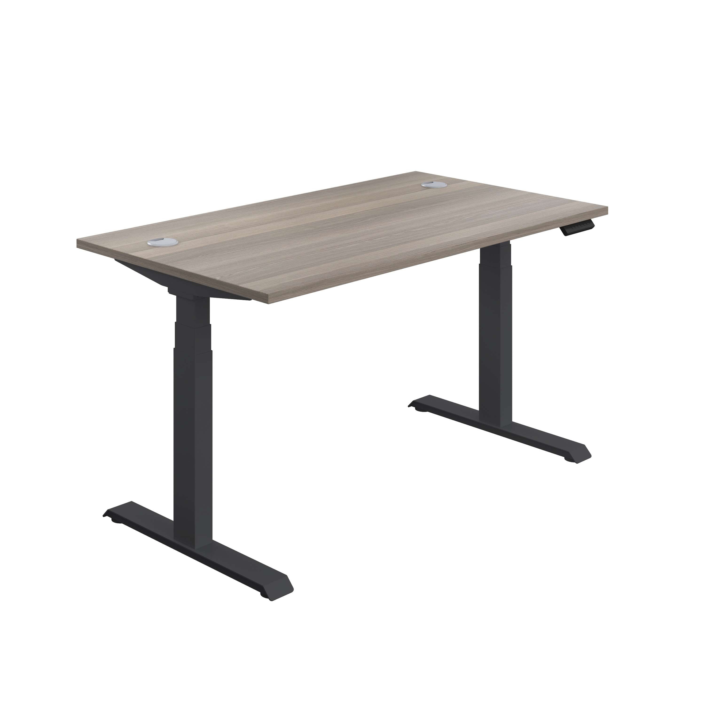 Economy Sit Stand Desk (FSC) | 1600 X 800 | Grey Oak/Black