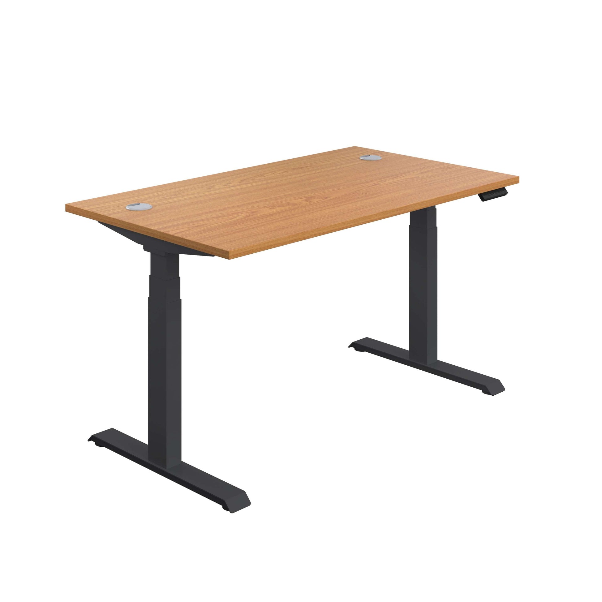 Economy Sit Stand Desk (FSC) | 1600 X 800 | Nova Oak/Black