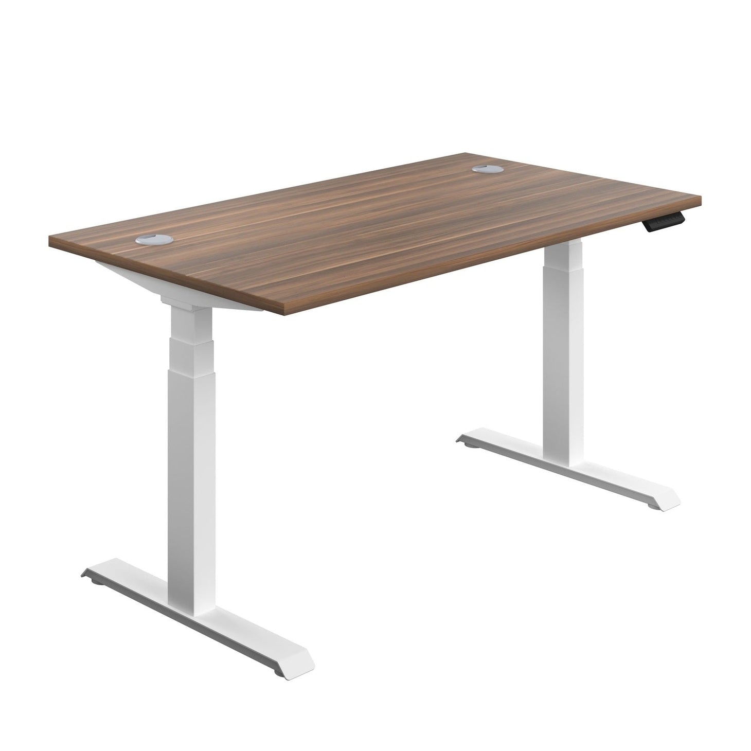 Economy Sit Stand Desk (FSC) | 1800 X 800 | Dark Walnut/White