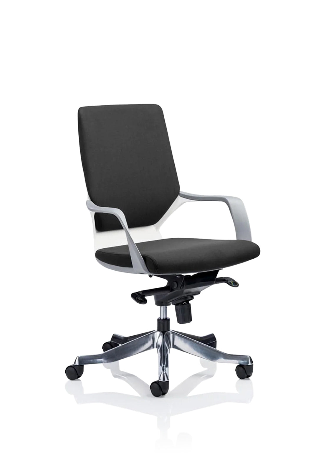 Xenon Executive White Shell Medium Back Black Fabric