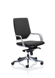 Xenon Executive White Shell Medium Back Black Fabric