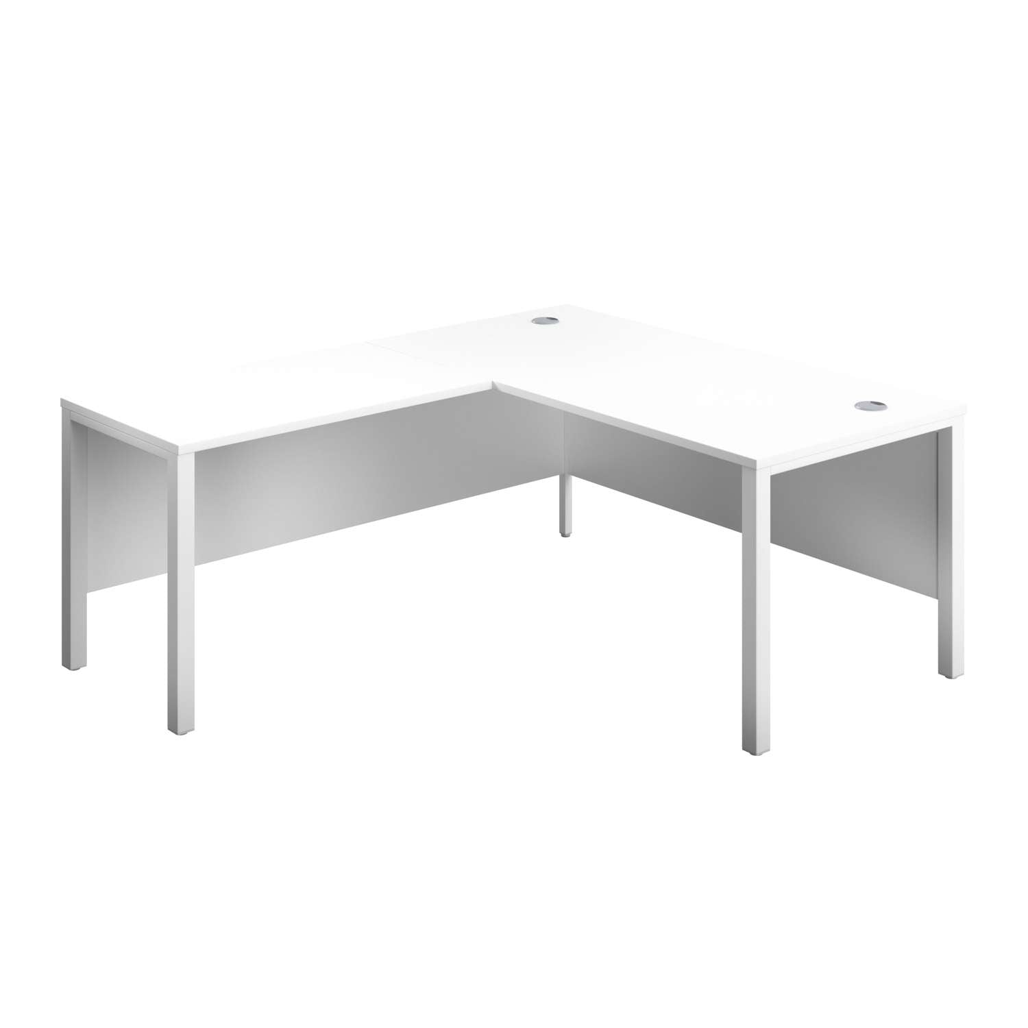 Goal Post Left Hand Return Desk (FSC) | 1800X800 | White/White