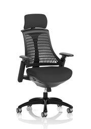 Flex Medium Back Black Frame Task Operator Office Chair with Arms