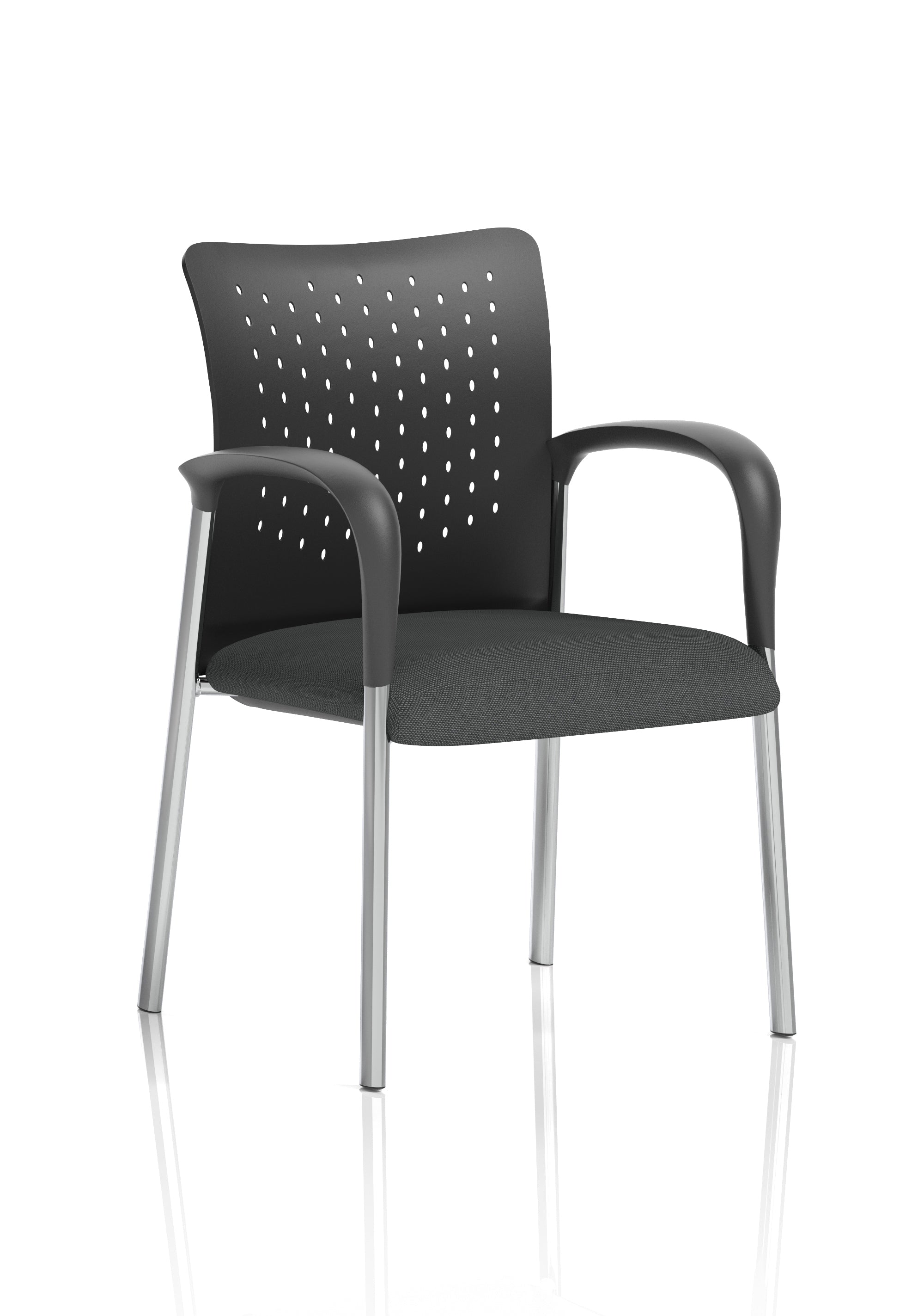 Academy Stacking Medium Back Visitor Office Chair In Quest Fabric