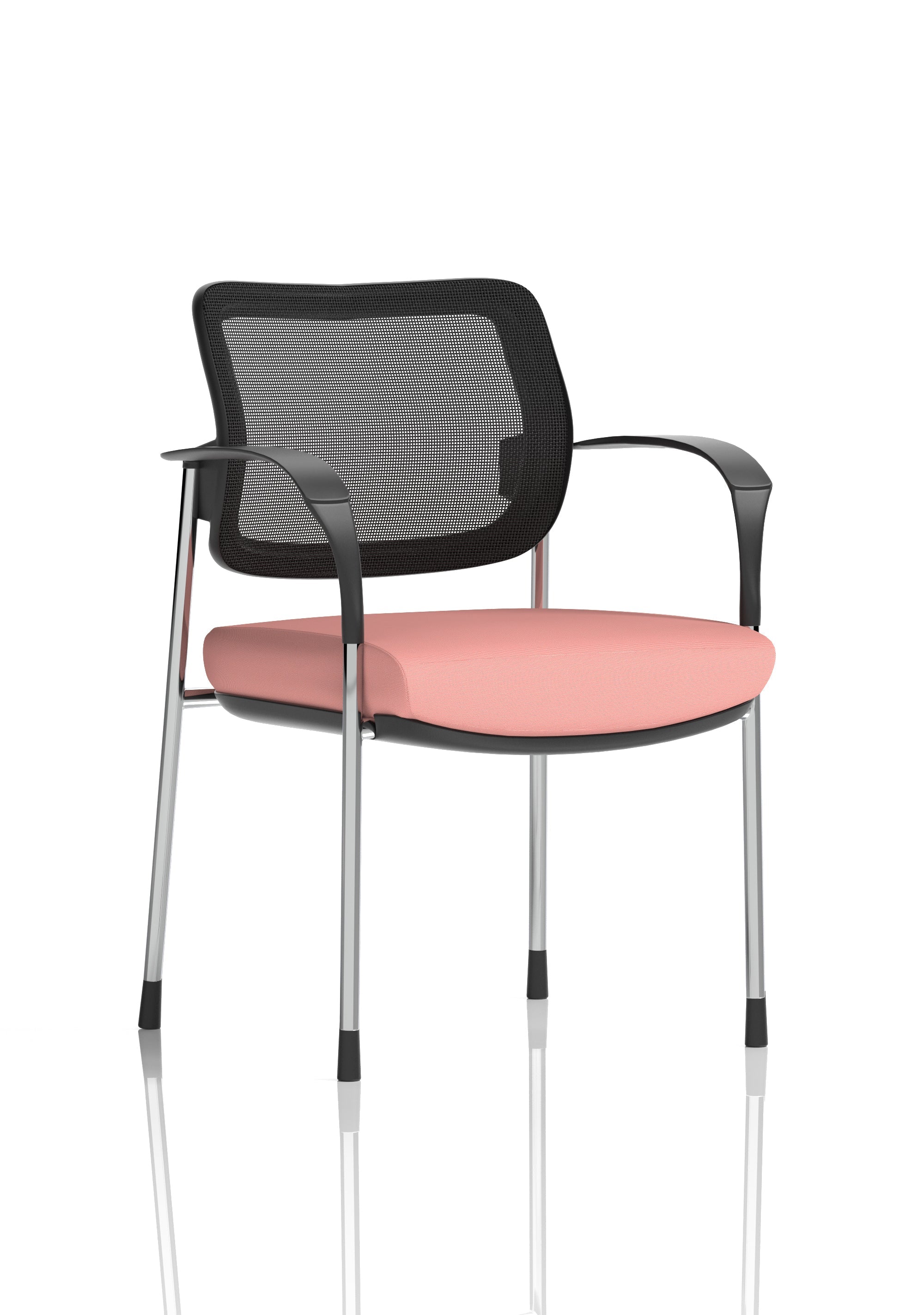 Brunswick Deluxe Medium Back Stacking Visitor Office Chair with Arms In Quest Fabric