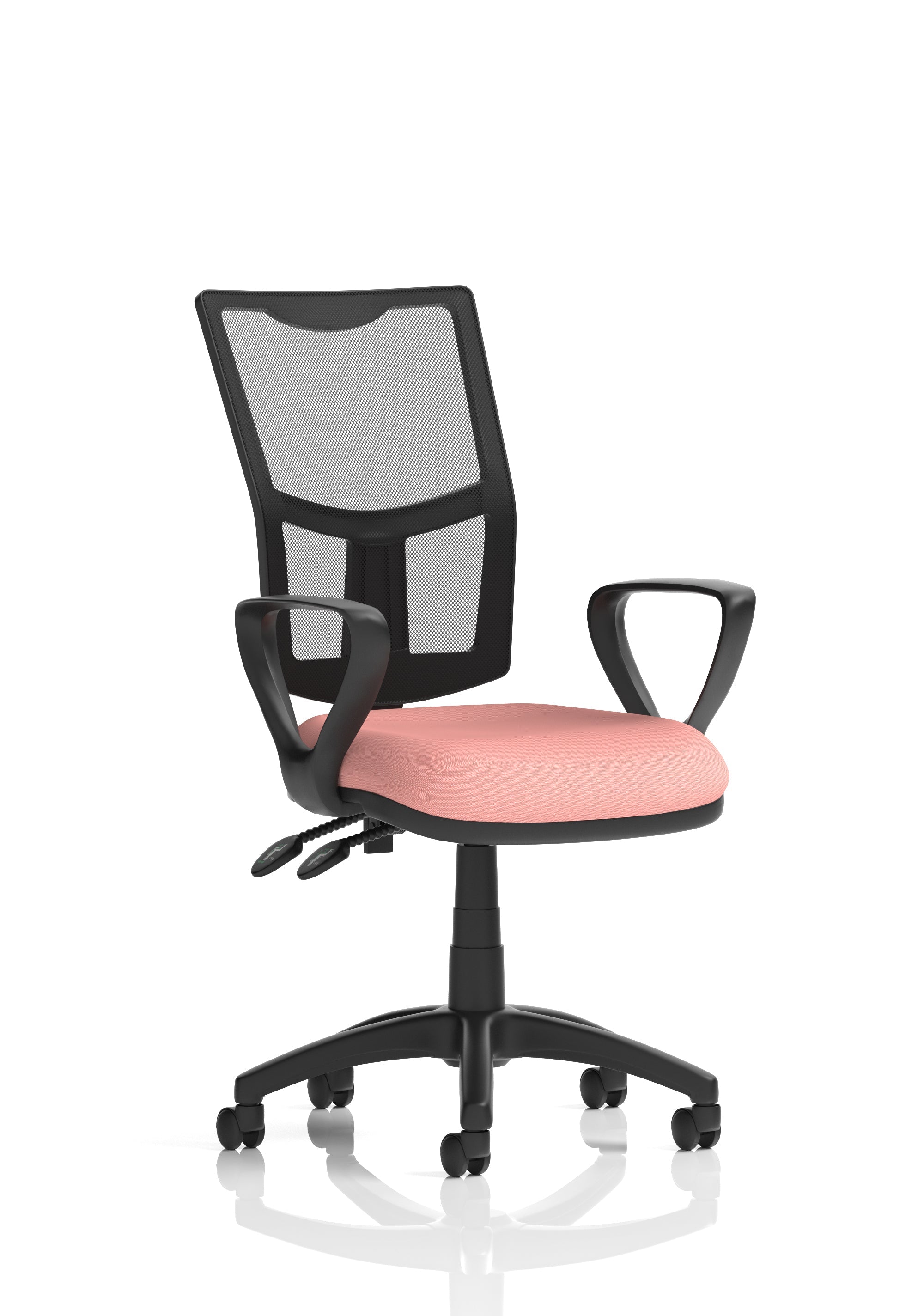 Eclipse Plus II Medium Mesh Back Task Operator Office Chair In Quest And Rivet Fabric