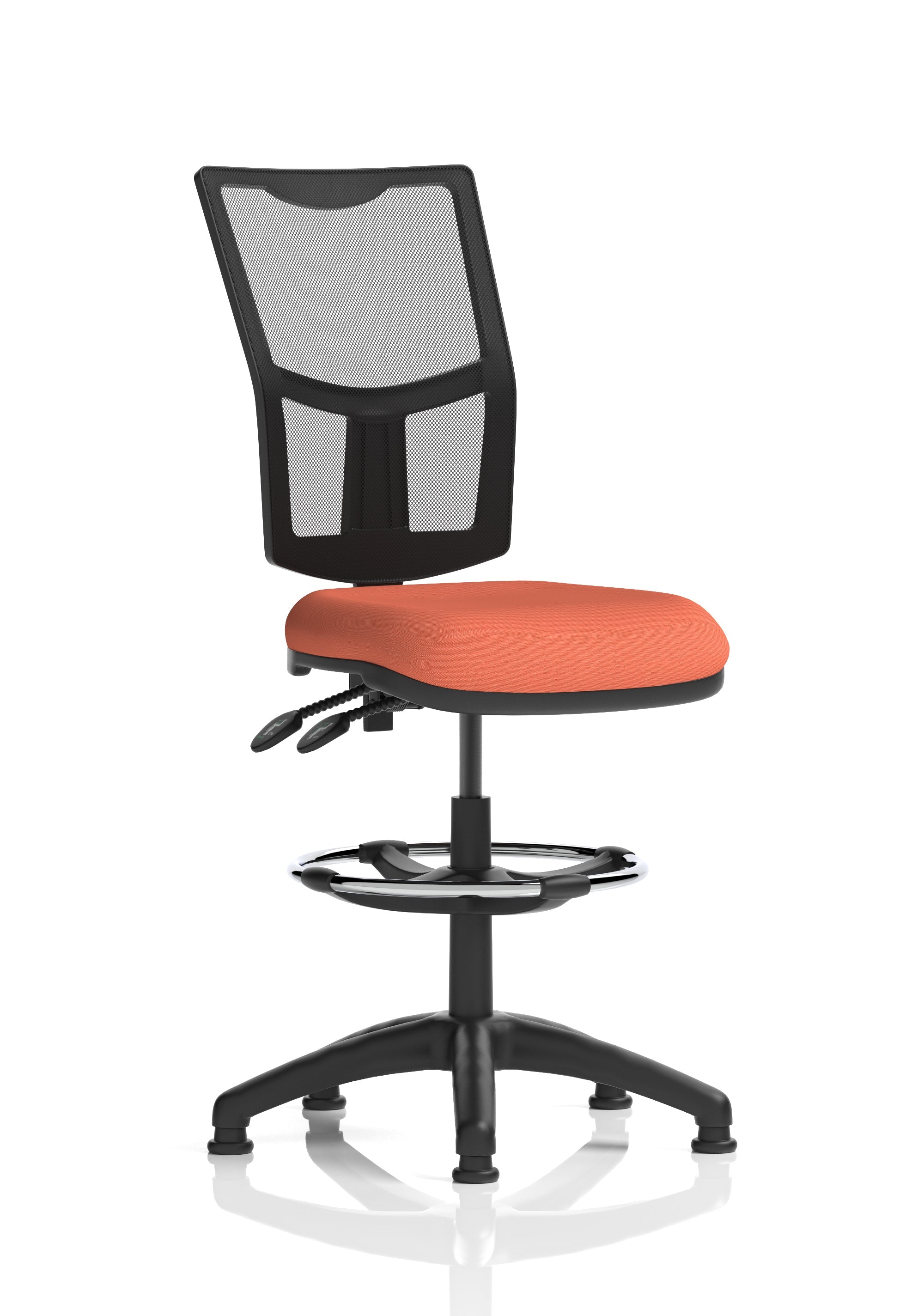 Eclipse Plus II Medium Mesh Back Task Operator Office Chair In Quest And Rivet Fabric