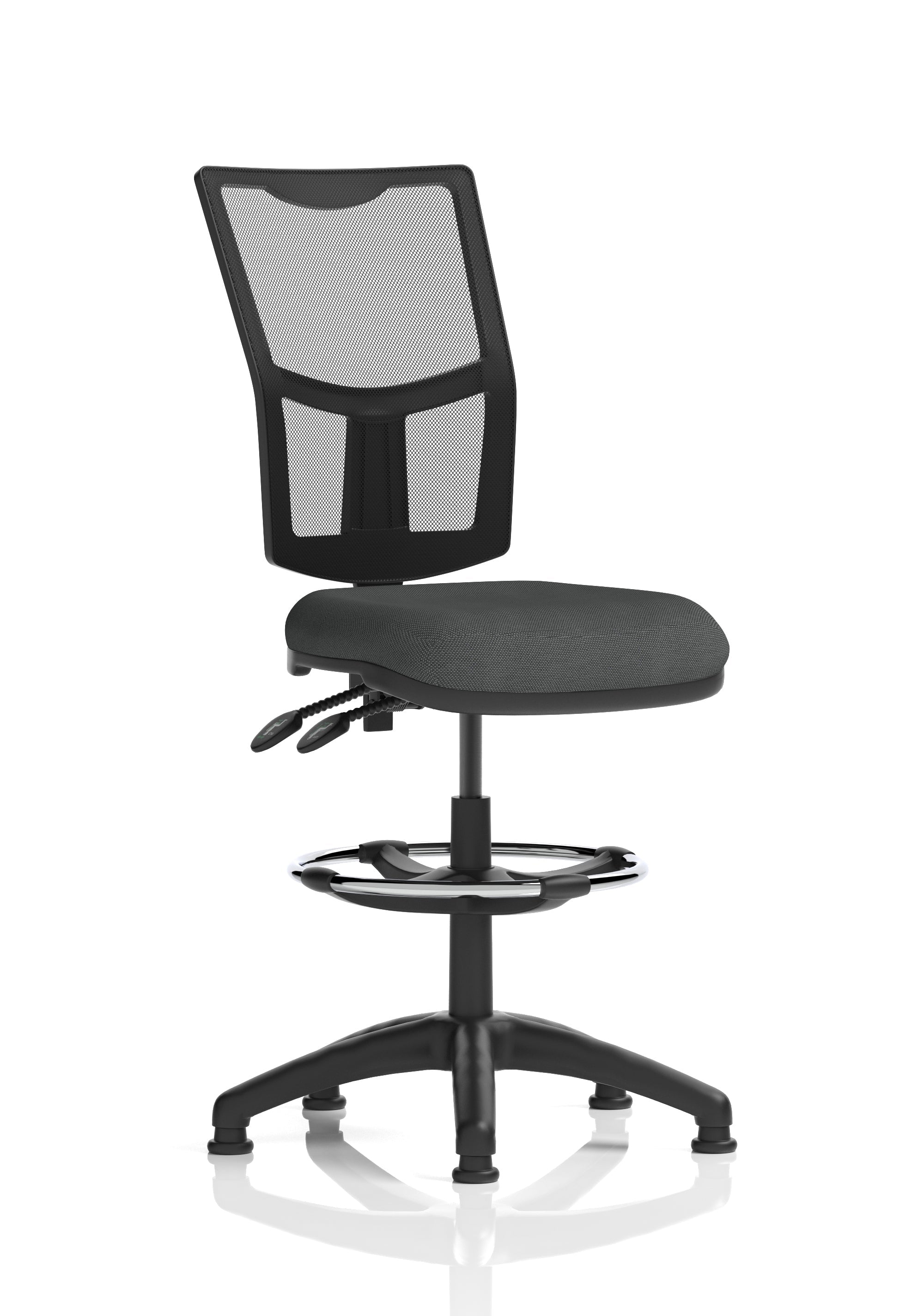 Eclipse Plus II Medium Mesh Back Task Operator Office Chair In Quest And Rivet Fabric