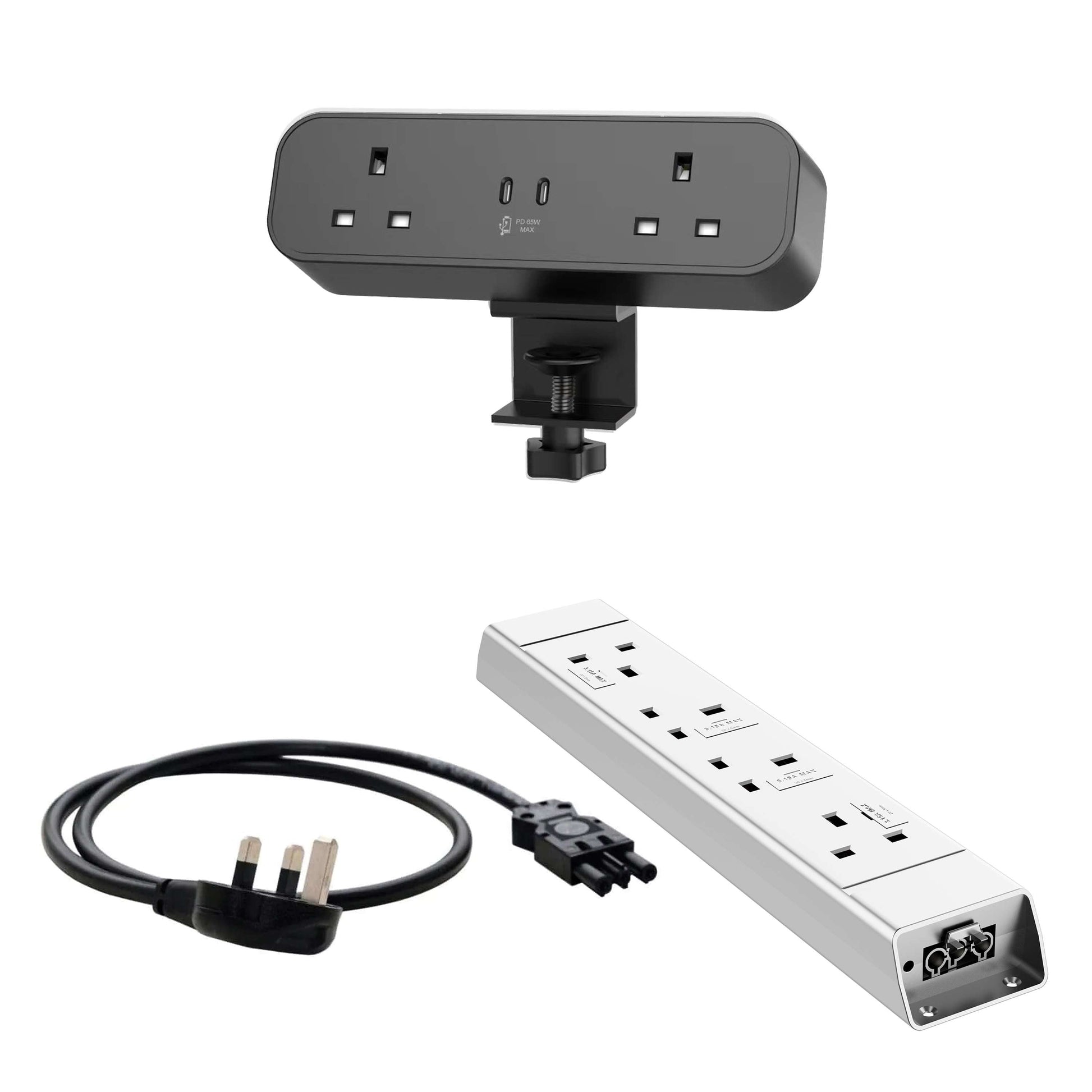 Malmo On Desk Power Bundle Black