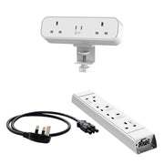 Malmo On Desk Power Bundle White