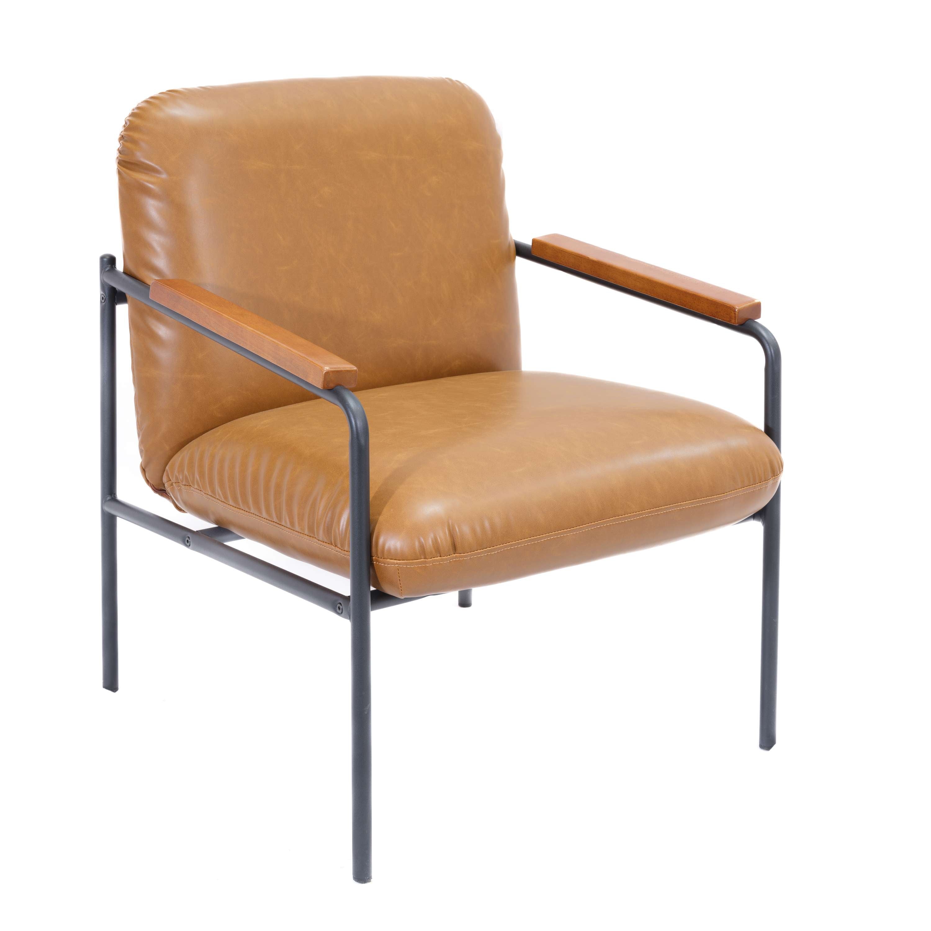 Settle Reception Chair with Wooden Arm Pads