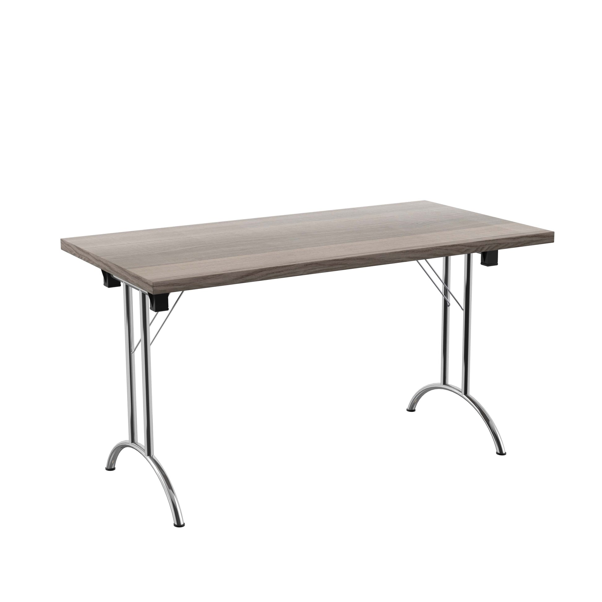 One Union Rectangular Folding Table (FSC) | 1400 X 700 | Grey Oak/Silver