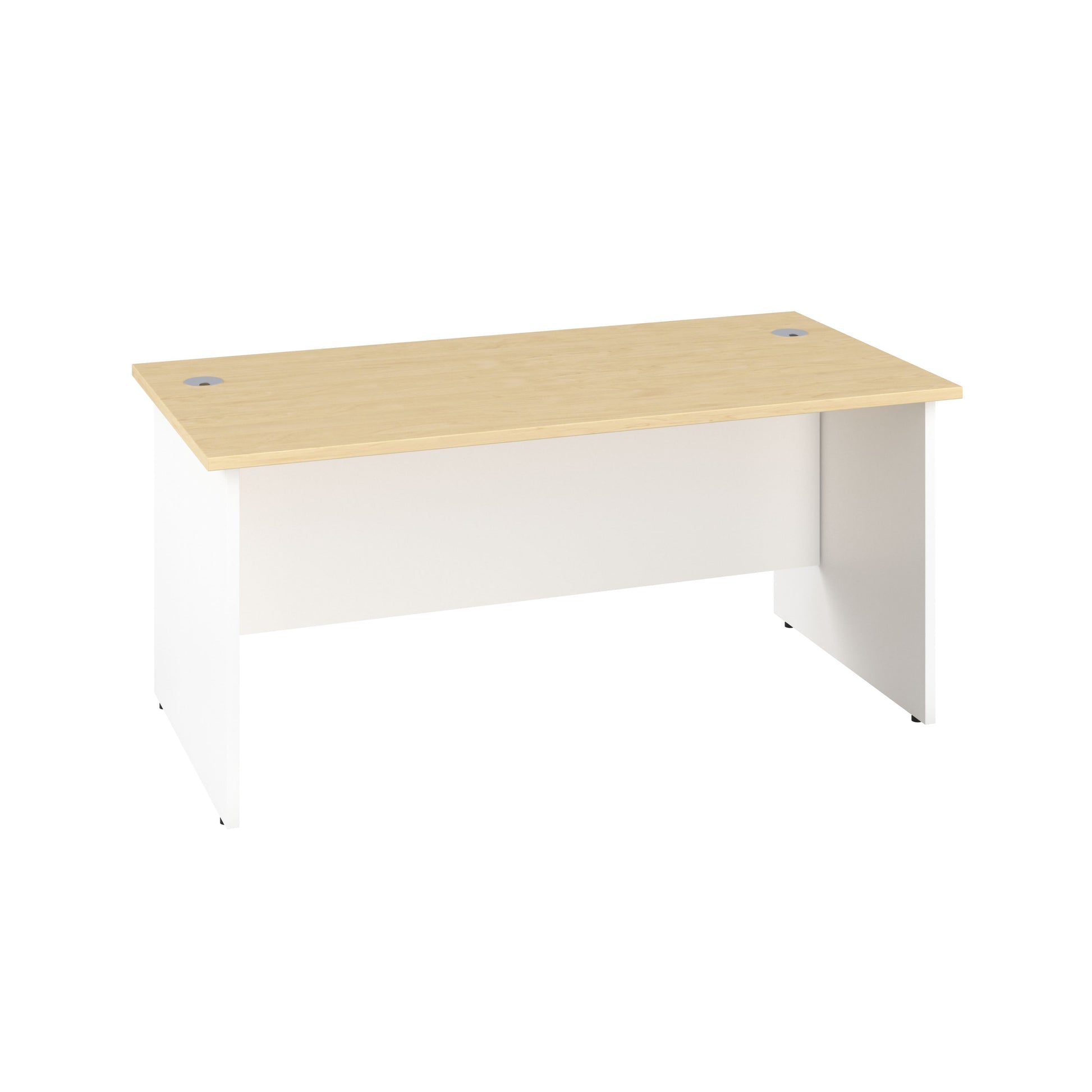 Panel Rectangular Desk: 600mm Deep | 1400X600 | Maple/White