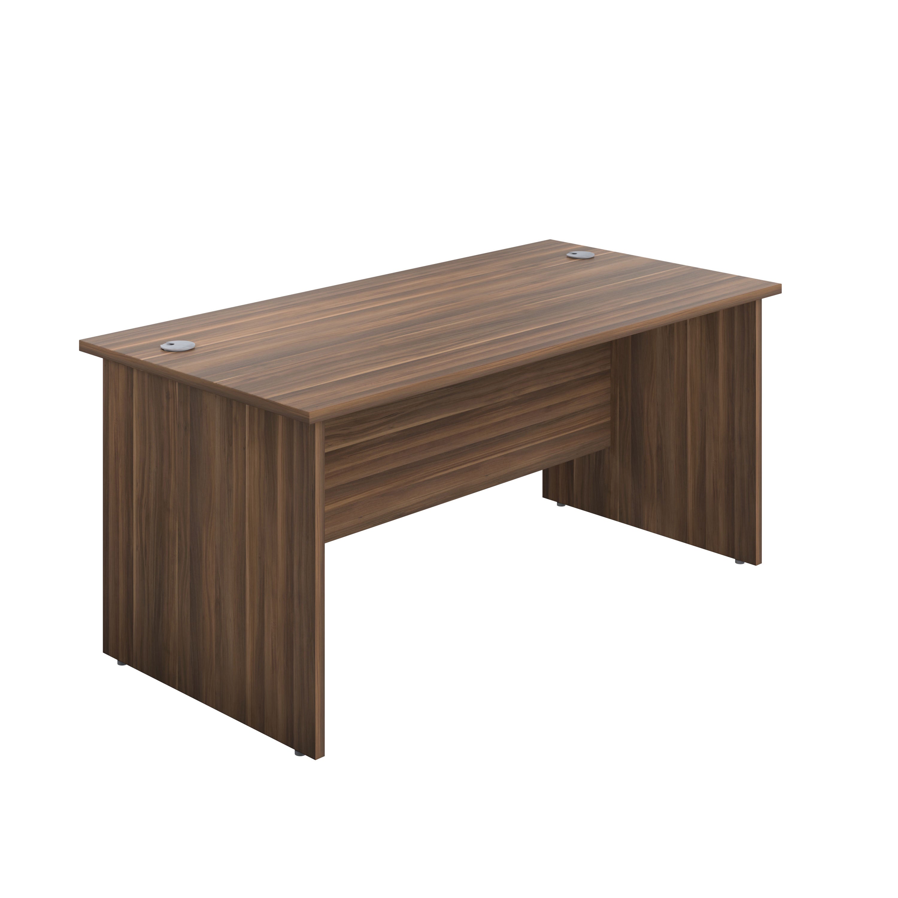 Panel Rectangular Desk: 600mm Deep | 1800X600 | Dark Walnut
