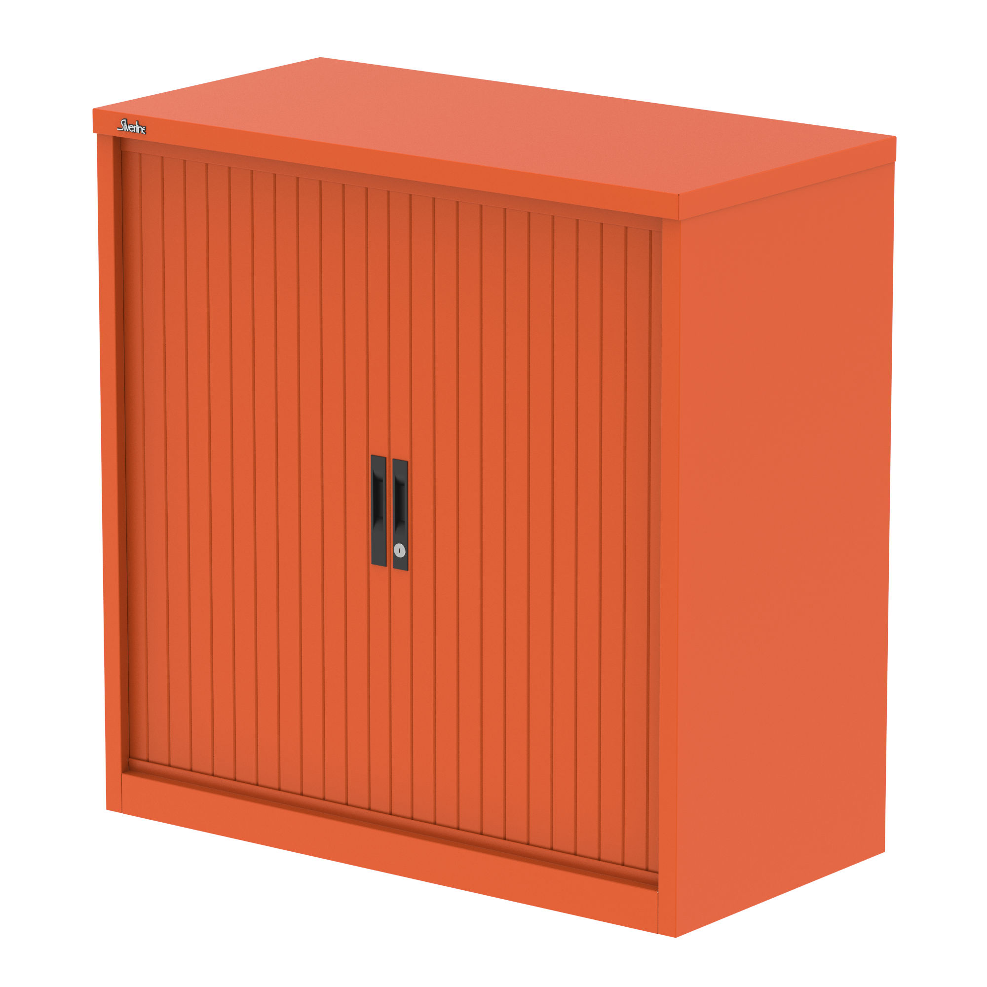 Qube Side Tambour Cupboard With Shelves