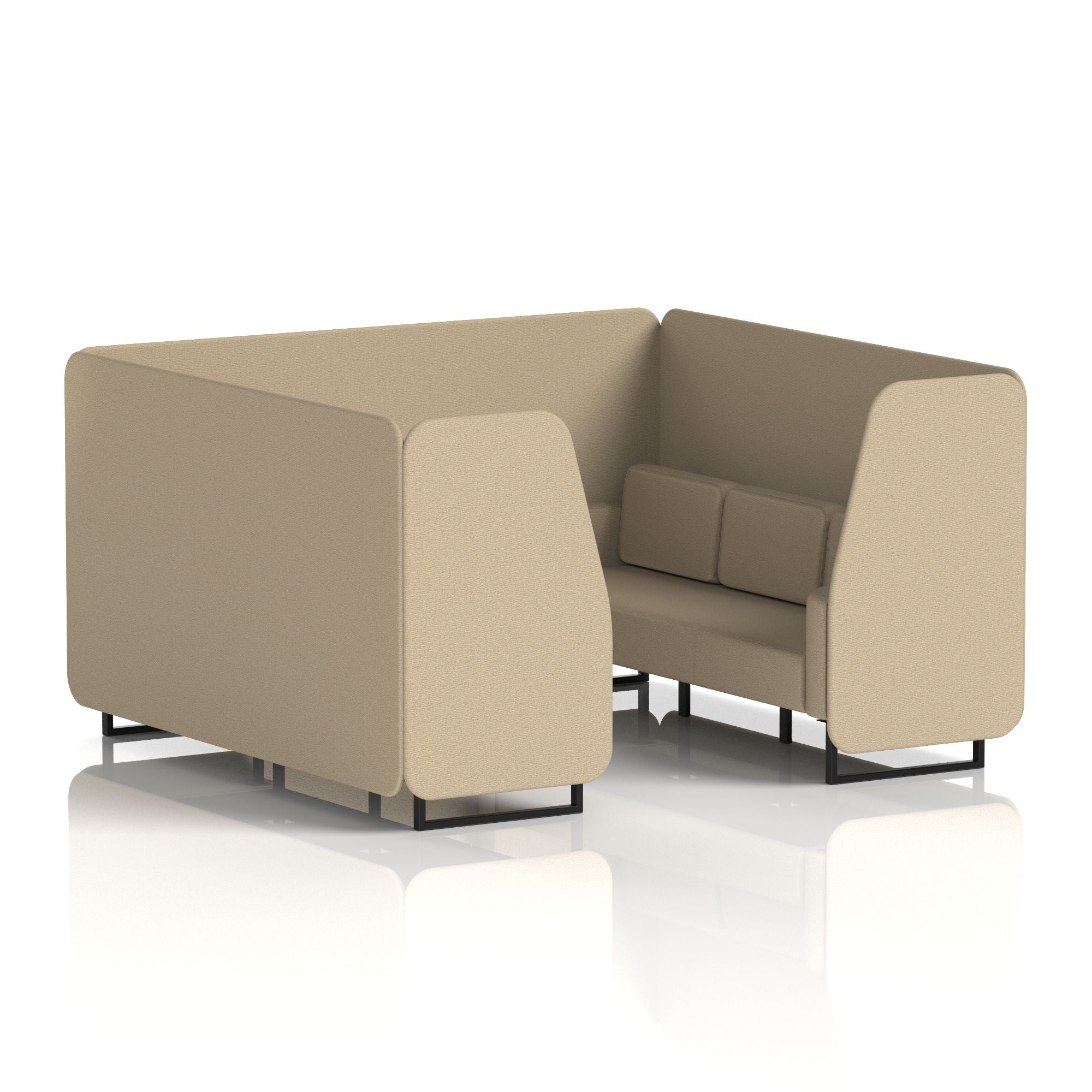 Brixworth Booth With Black Legs in Single Tone