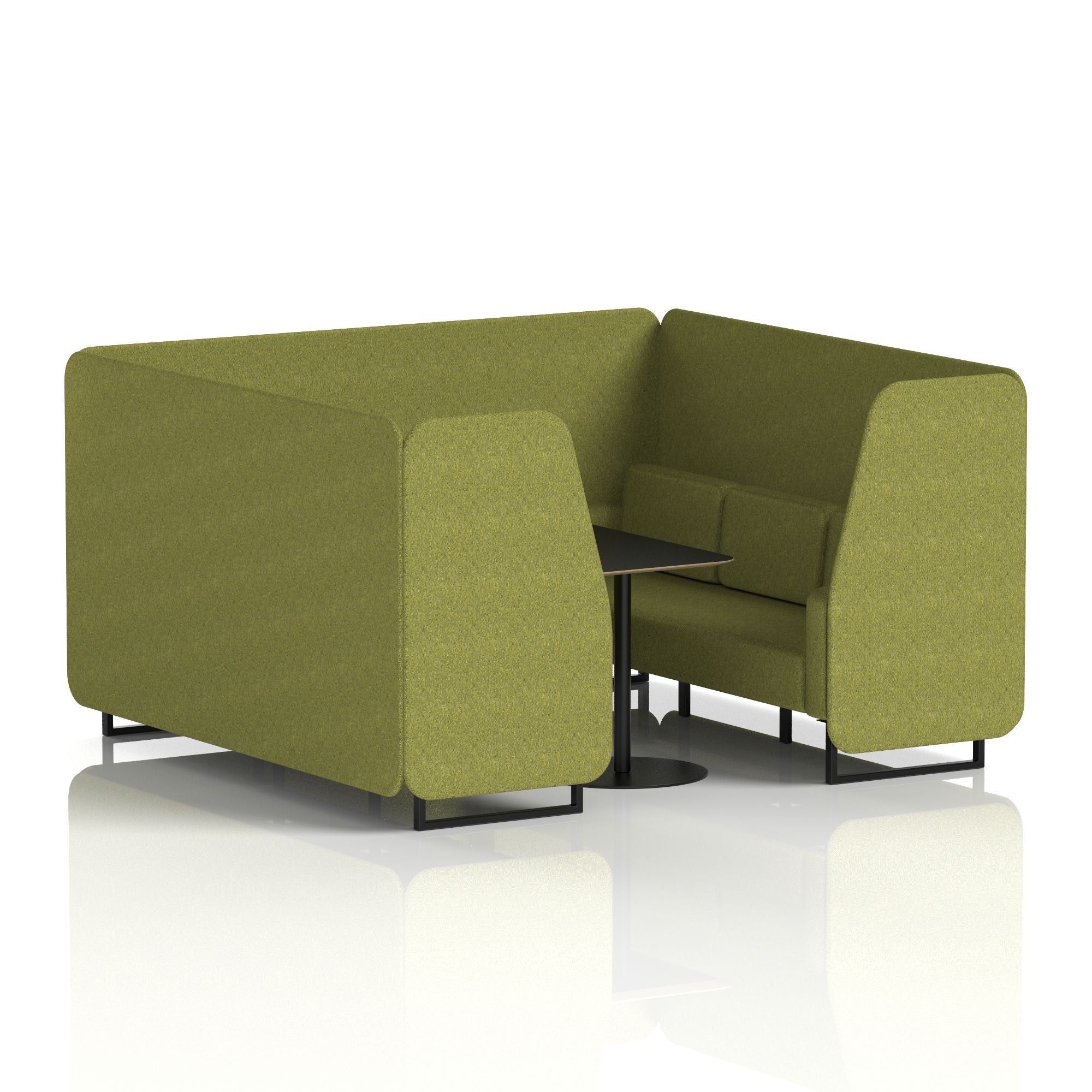 Brixworth Booth With Black Legs And Black Table In Single Tone