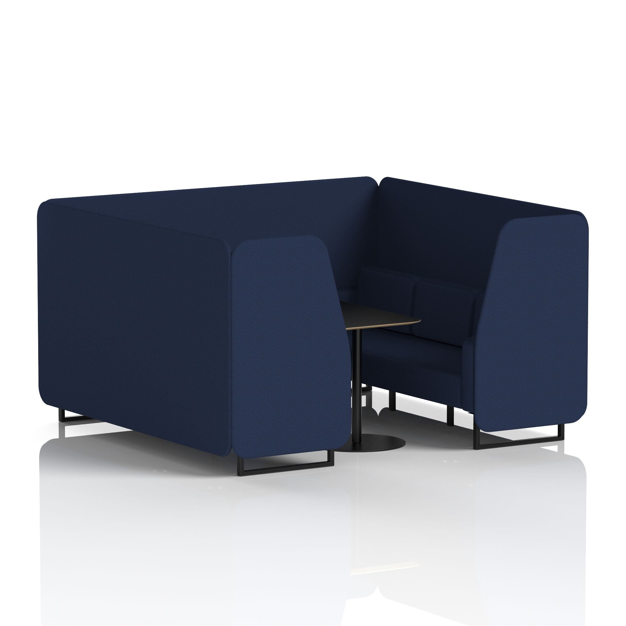 Brixworth Booth With Black Legs And Black Table In Single Tone
