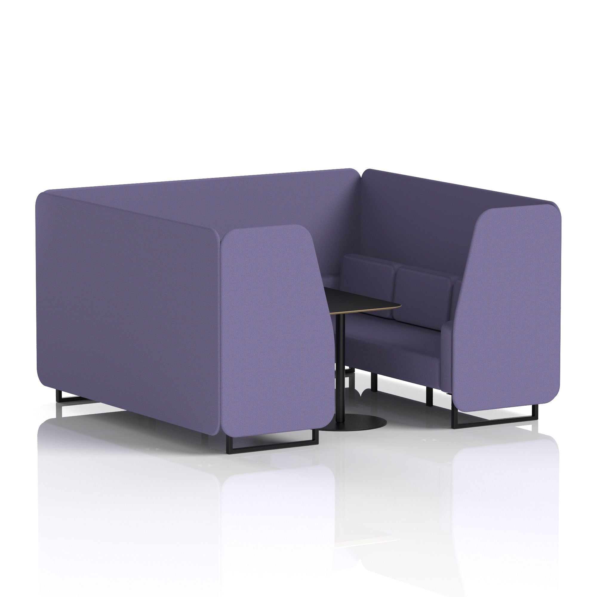 Brixworth Booth With Black Legs And Black Table In Single Tone