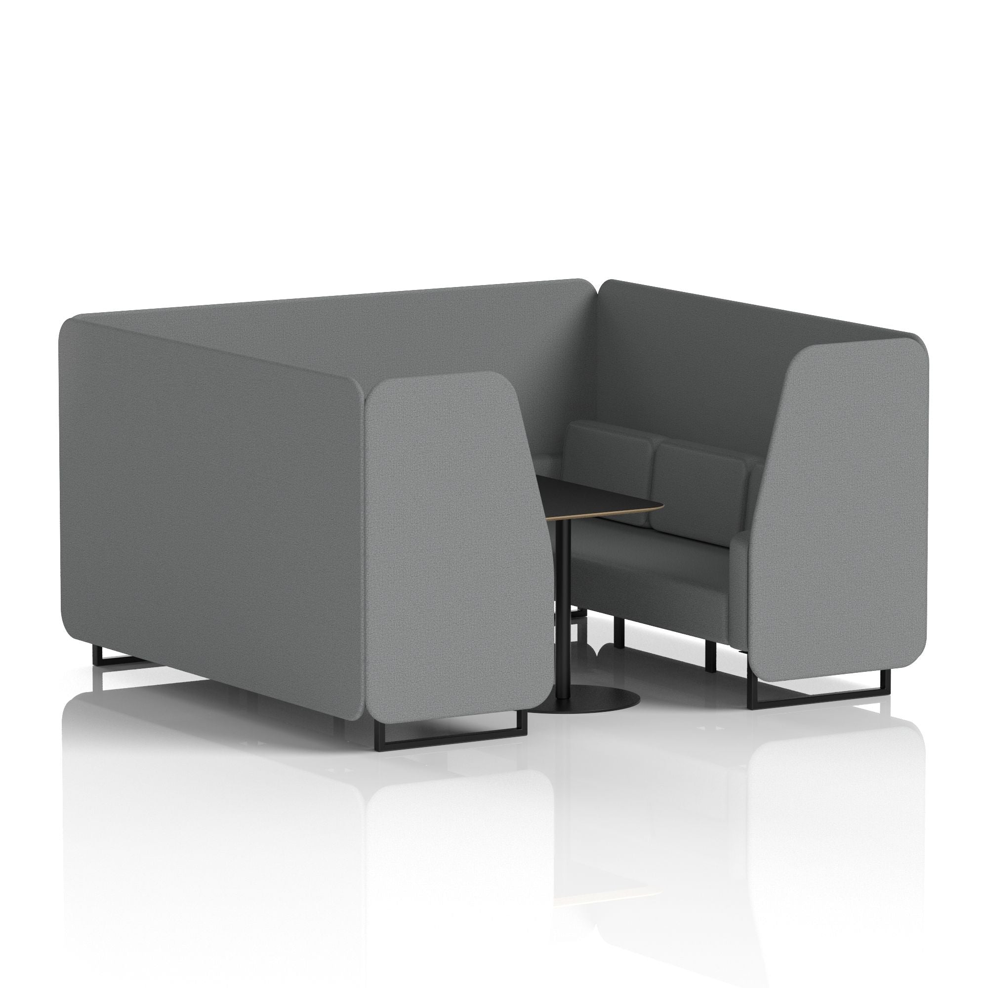 Brixworth Booth With Black Legs And Black Table In Single Tone