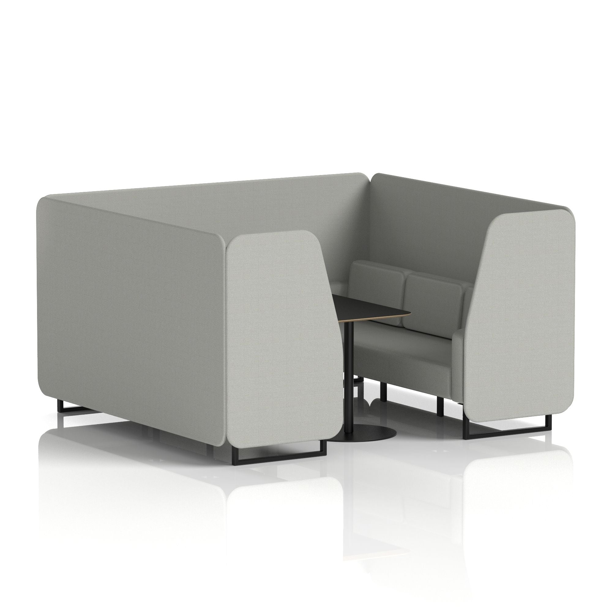 Brixworth Booth With Black Legs And Black Table In Single Tone