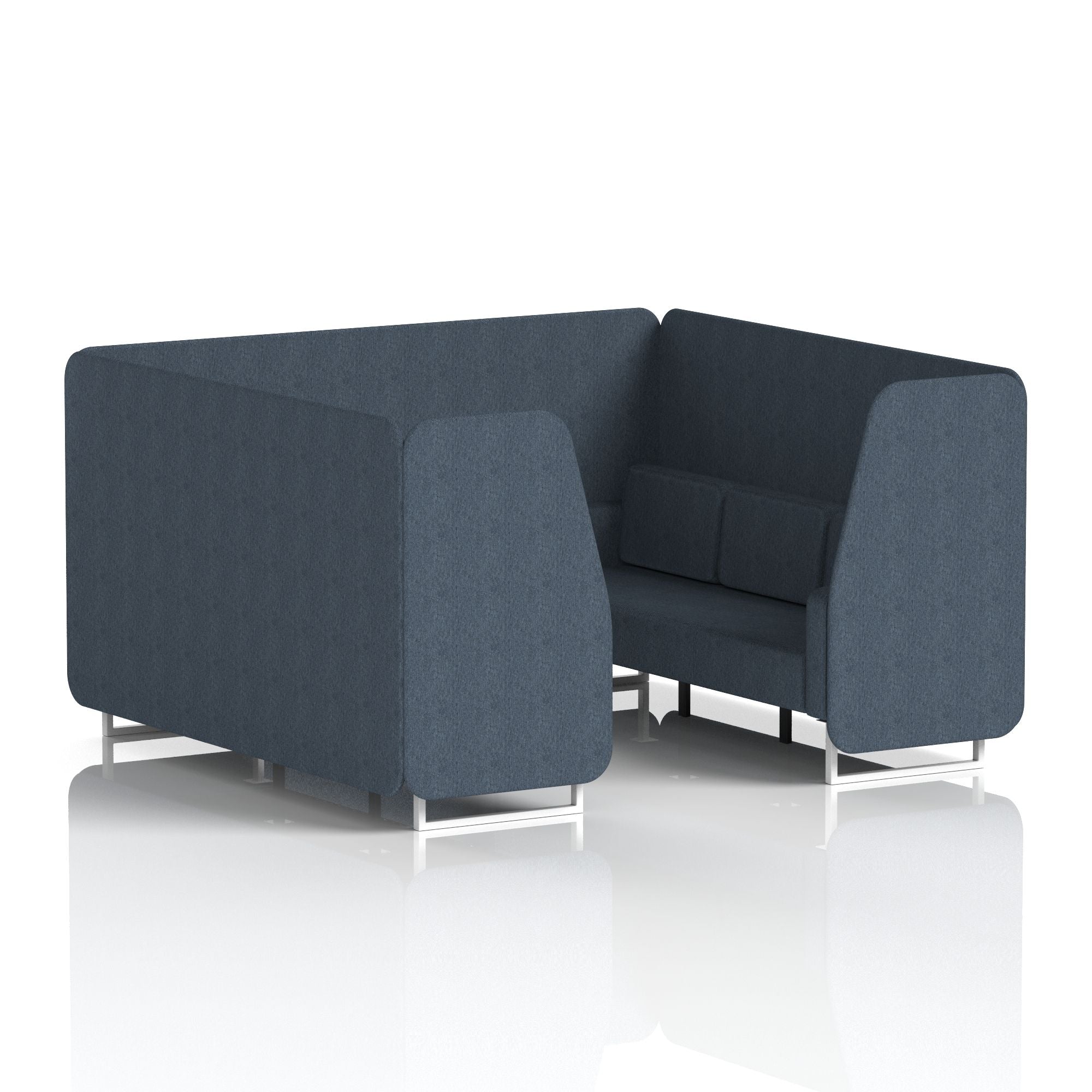 Brixworth Booth With White Legs in Single Tone