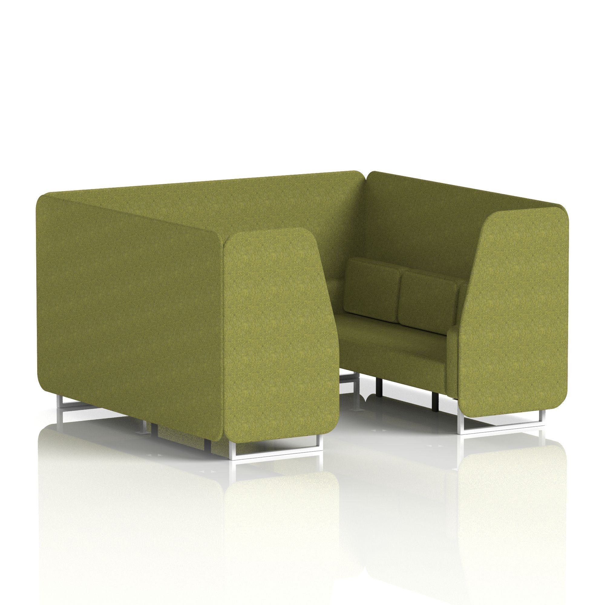 Brixworth Booth With White Legs in Single Tone